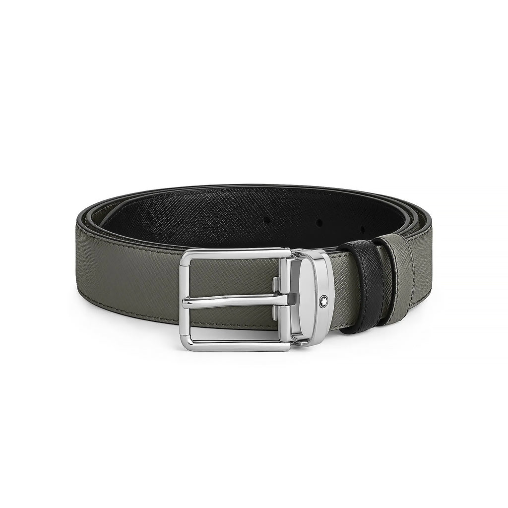 Dây lưng Montblanc MB220026 Green Black Reversible Belt 30mm