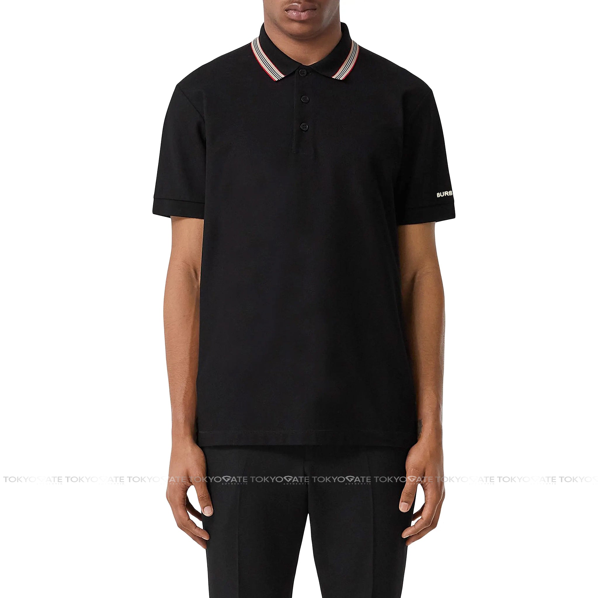 Áo polo Burberry 8111811 Hartford ICS Black Slim Fit