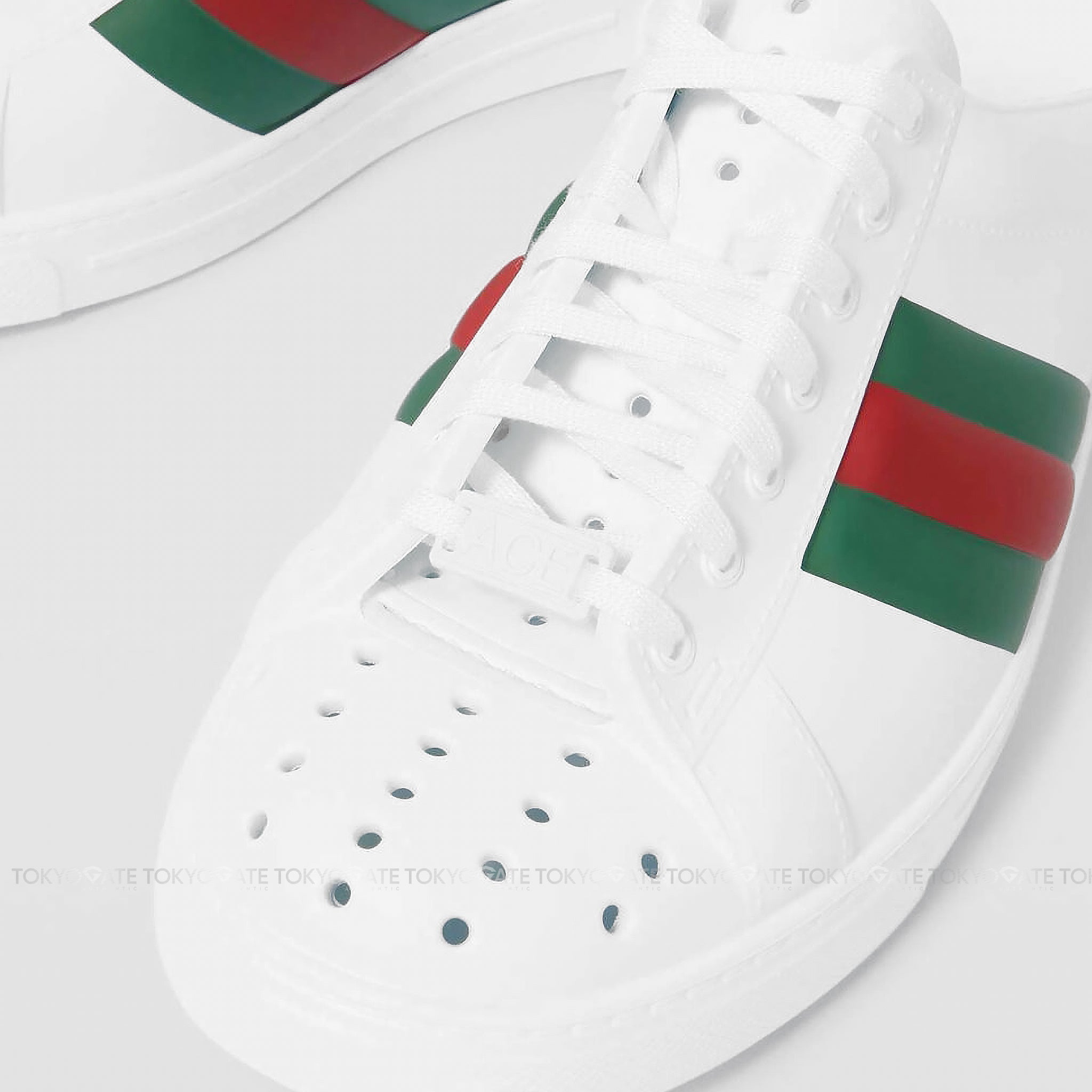 Slipper Gucci Ace Sabot Rubber Mules 780288 J8700 White