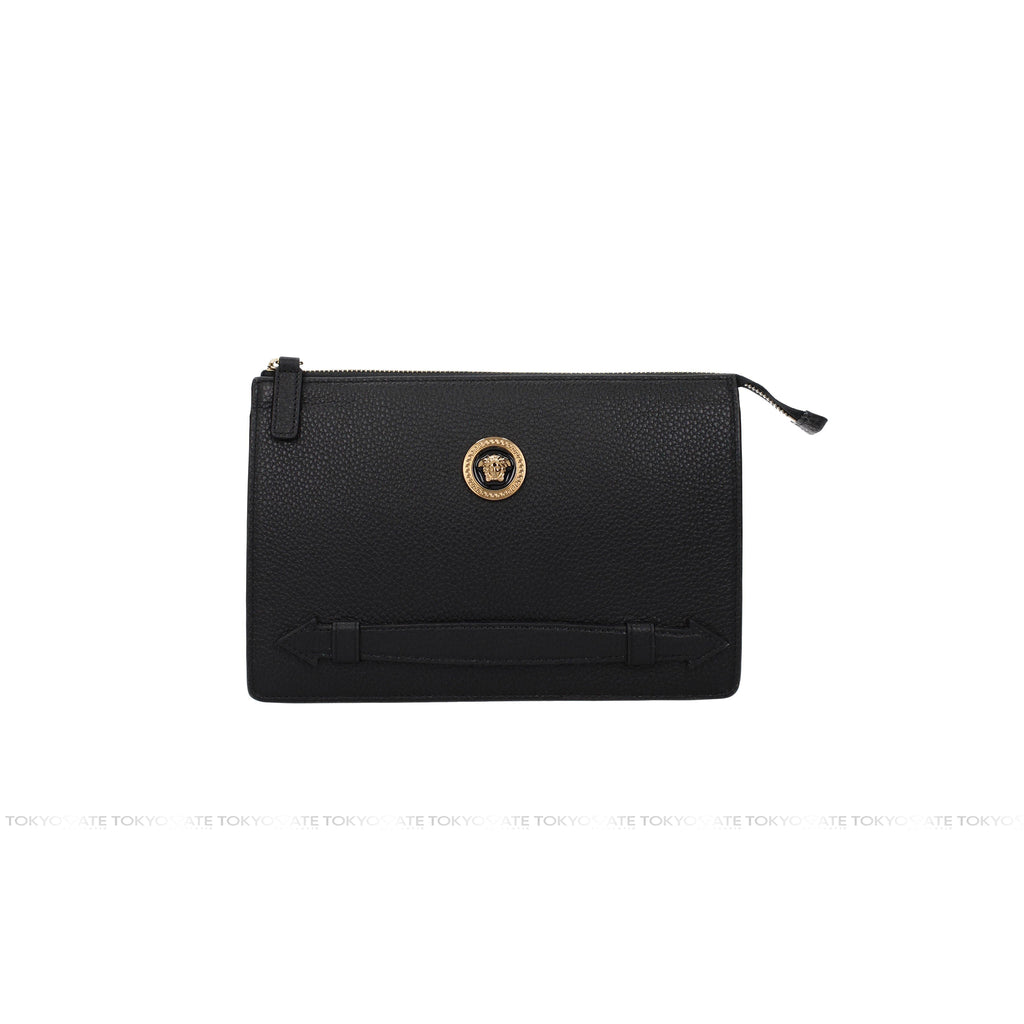 Clutch Versace 1013365 1A02187 Pouch Grainy Calf Black