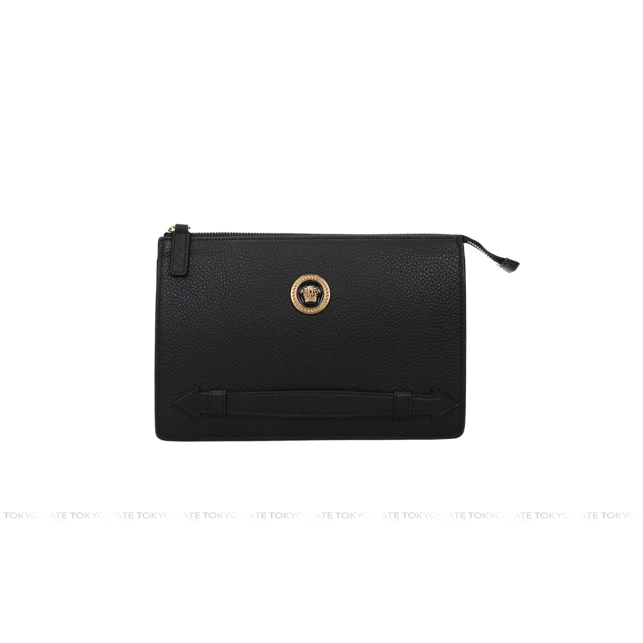 Clutch Versace 1013365 1A02187 Pouch Grainy Calf Black