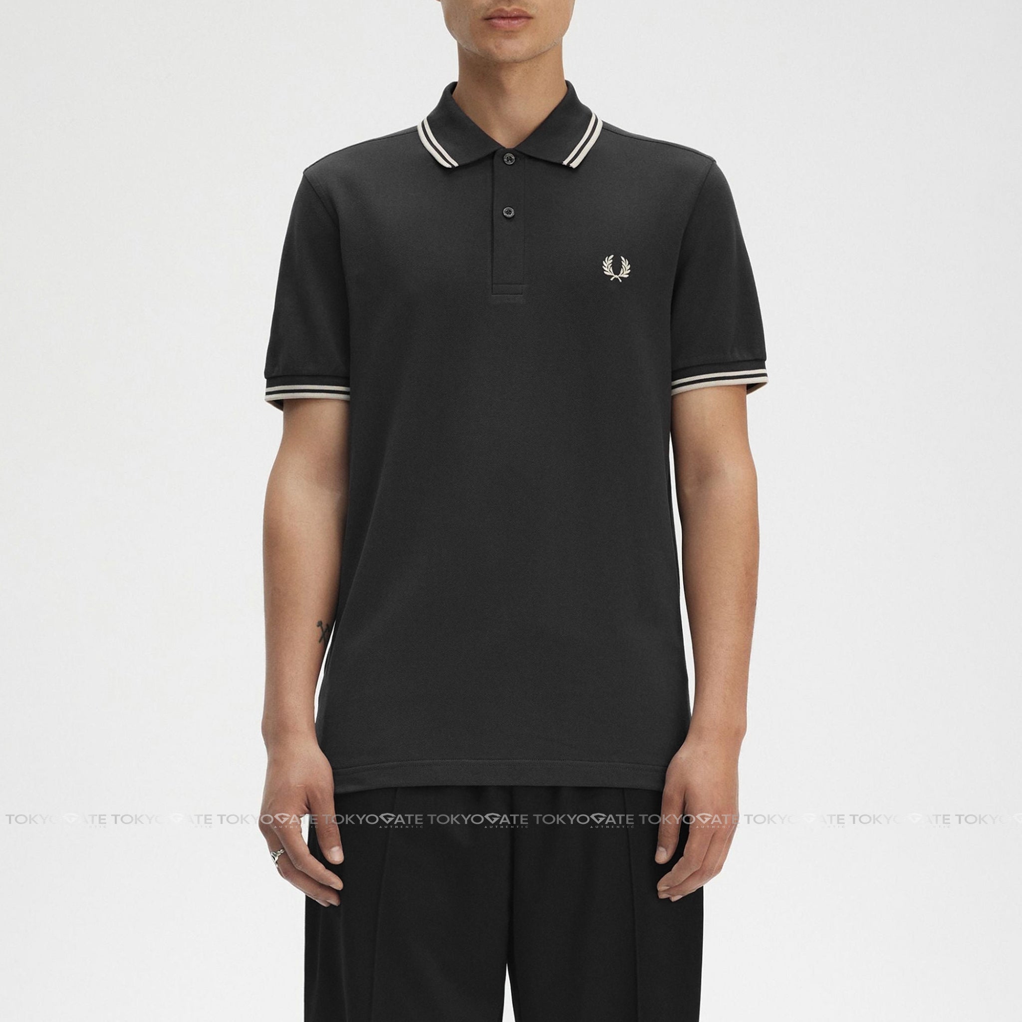 Áo polo Fred Perry M3600 V56 Twin Tipped Polo Shirt In Dark Grey