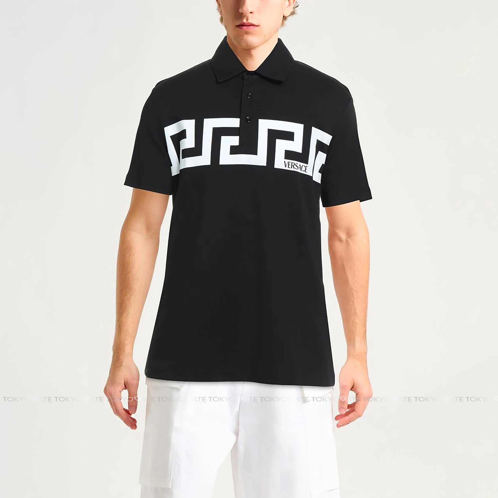 Áo polo Versace 1019259 1A13841 Black Regular Fit
