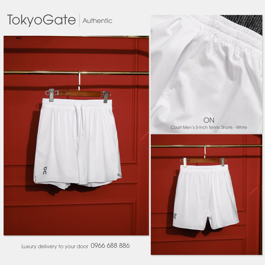 Quần short ON Tennis 1MG10190069 5" Court White Regular Fit