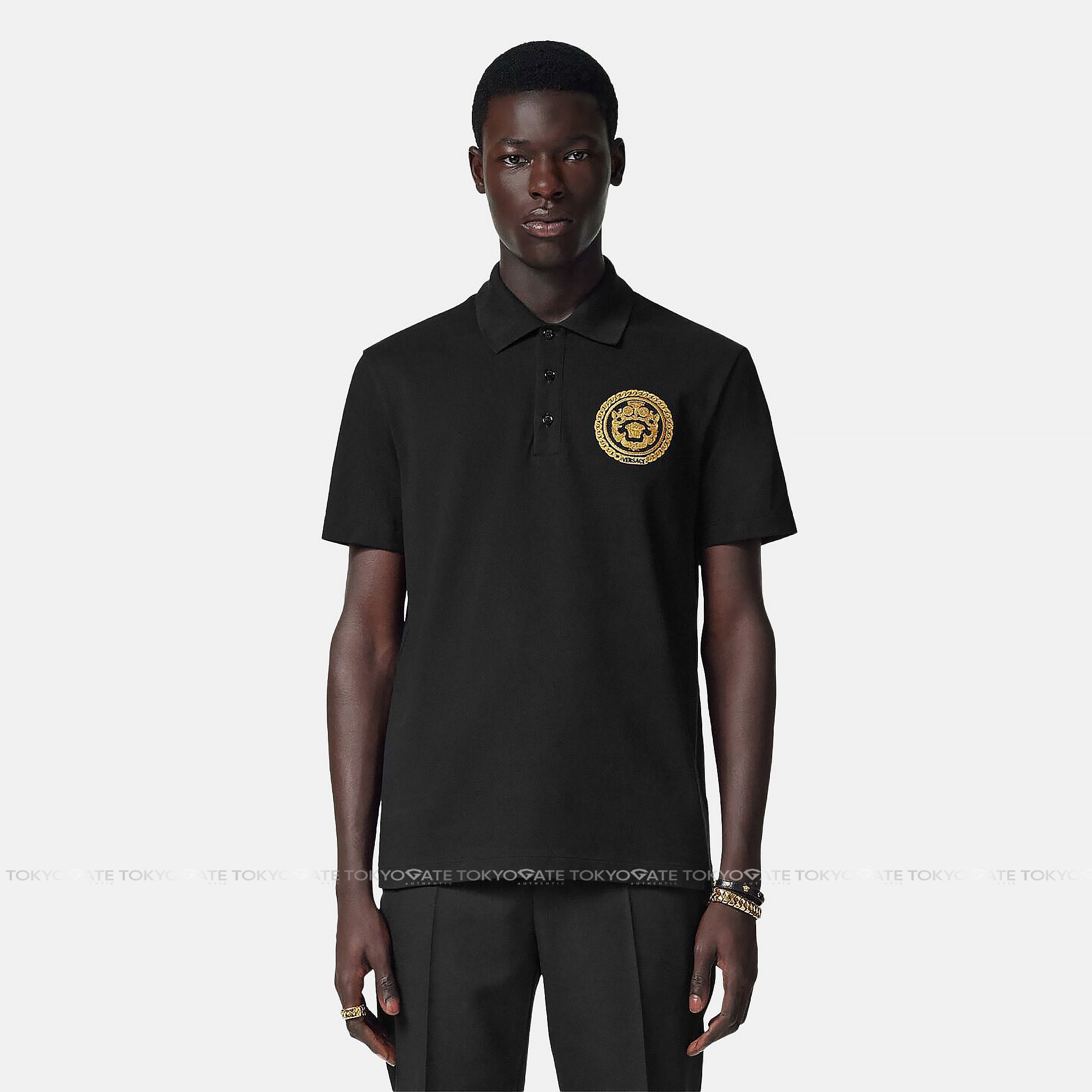 Áo polo Versace 1013906 1A13413 Black Regular Fit