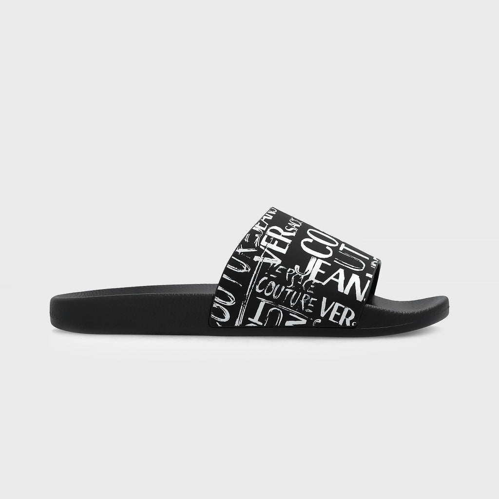 Dép Versace Jeans Couture 74YA3SQ4 Black Slides