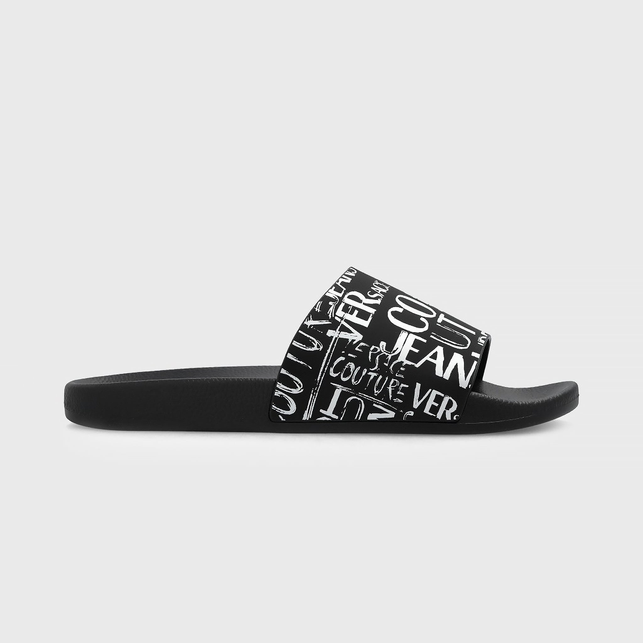 Dép Versace Jeans Couture 74YA3SQ4 Black Slides