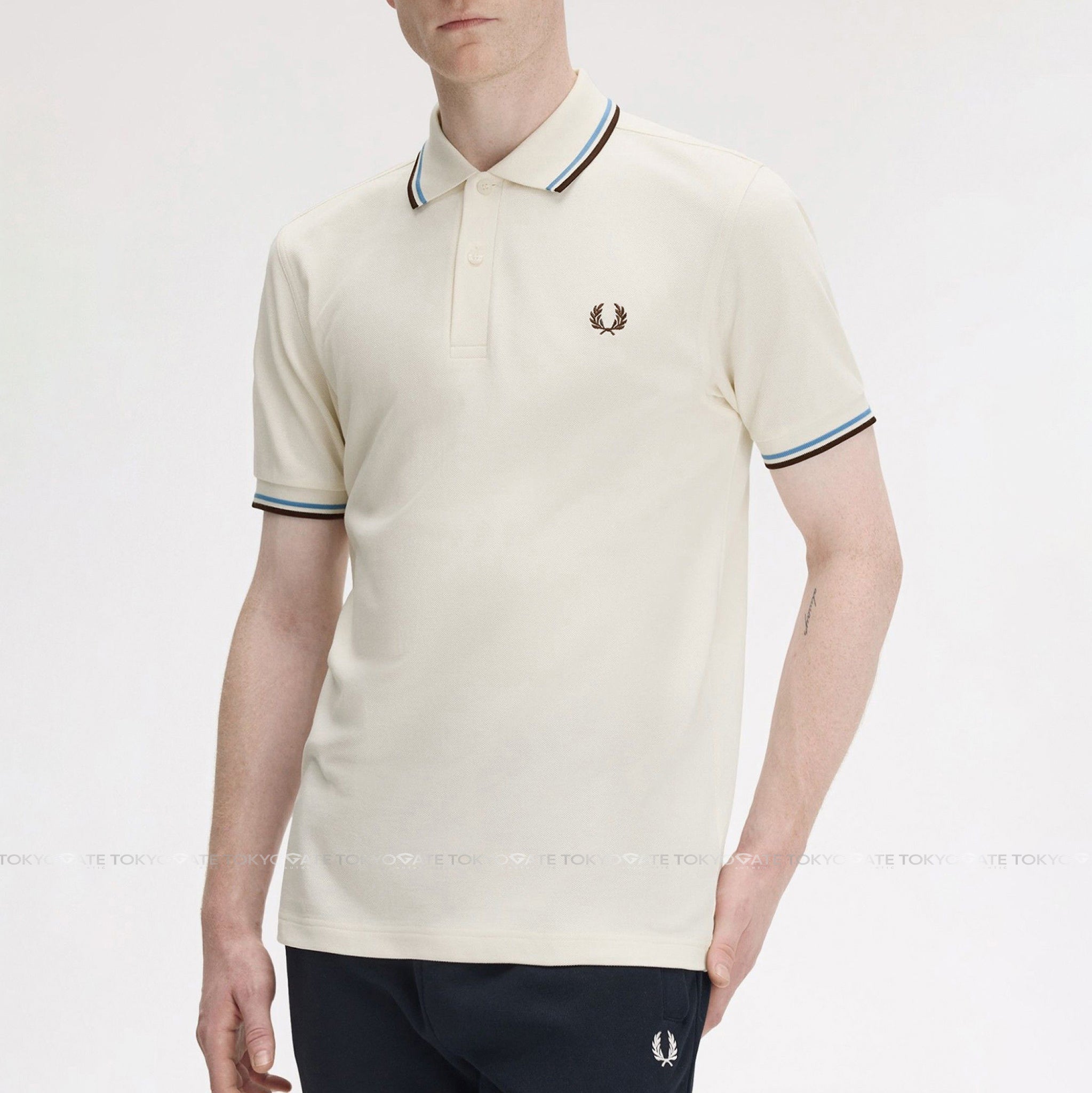 Áo polo Fred Perry M3600 Z46 Twin Tipped Polo Shirt In Light Yellow