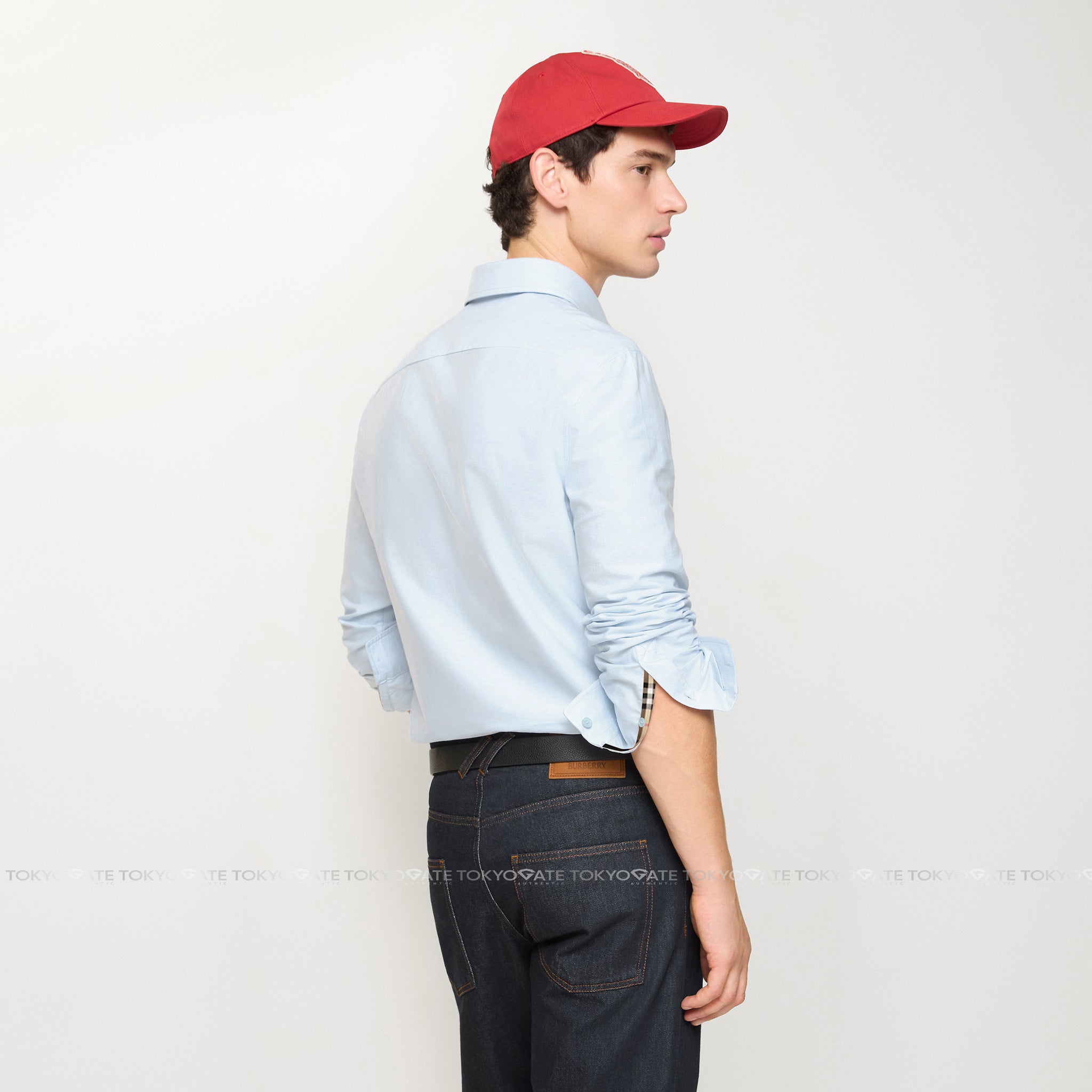 Áo sơ mi Burberry 8091430 Shefford Light Blue Slim Fit