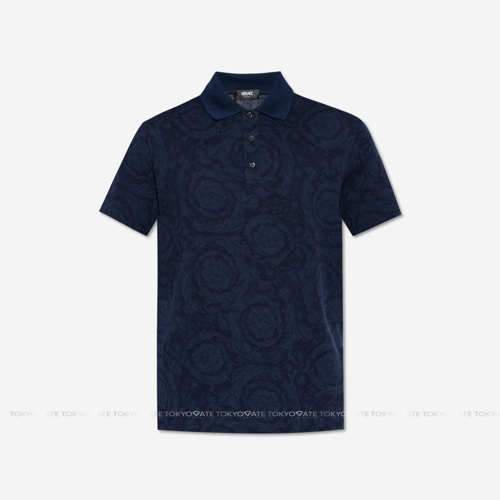 Áo polo Versace 1013906 1A09776 Barocco Jacquard Pique Polo