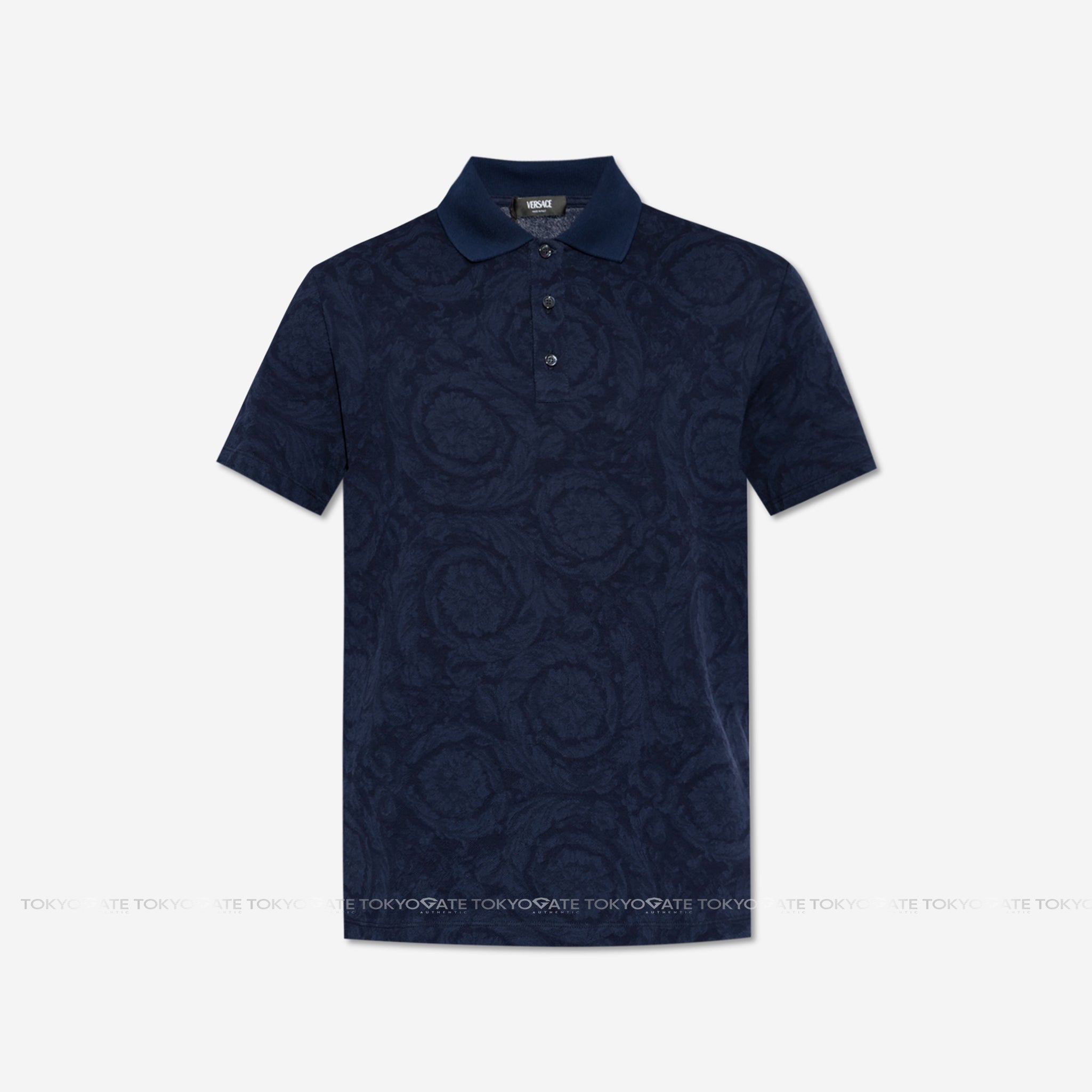 Áo polo Versace 1013906 1A09776 Barocco Jacquard Pique Polo