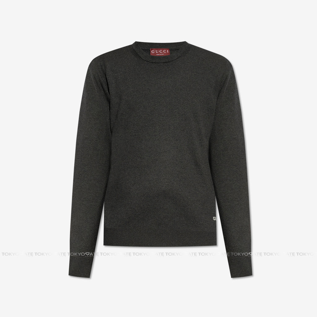 Áo len Gucci 819421 XKD2A 1423 Silk Cotton Jumper Dark Grey