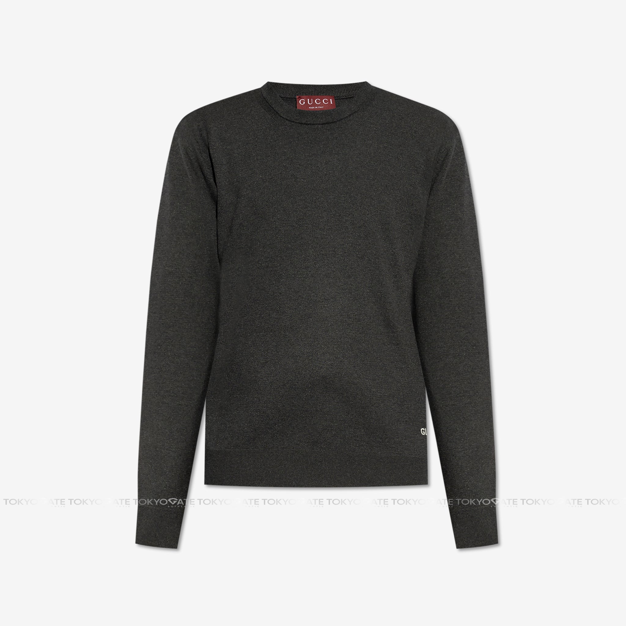 Áo len Gucci 819421 XKD2A 1423 Silk Cotton Jumper Dark Grey