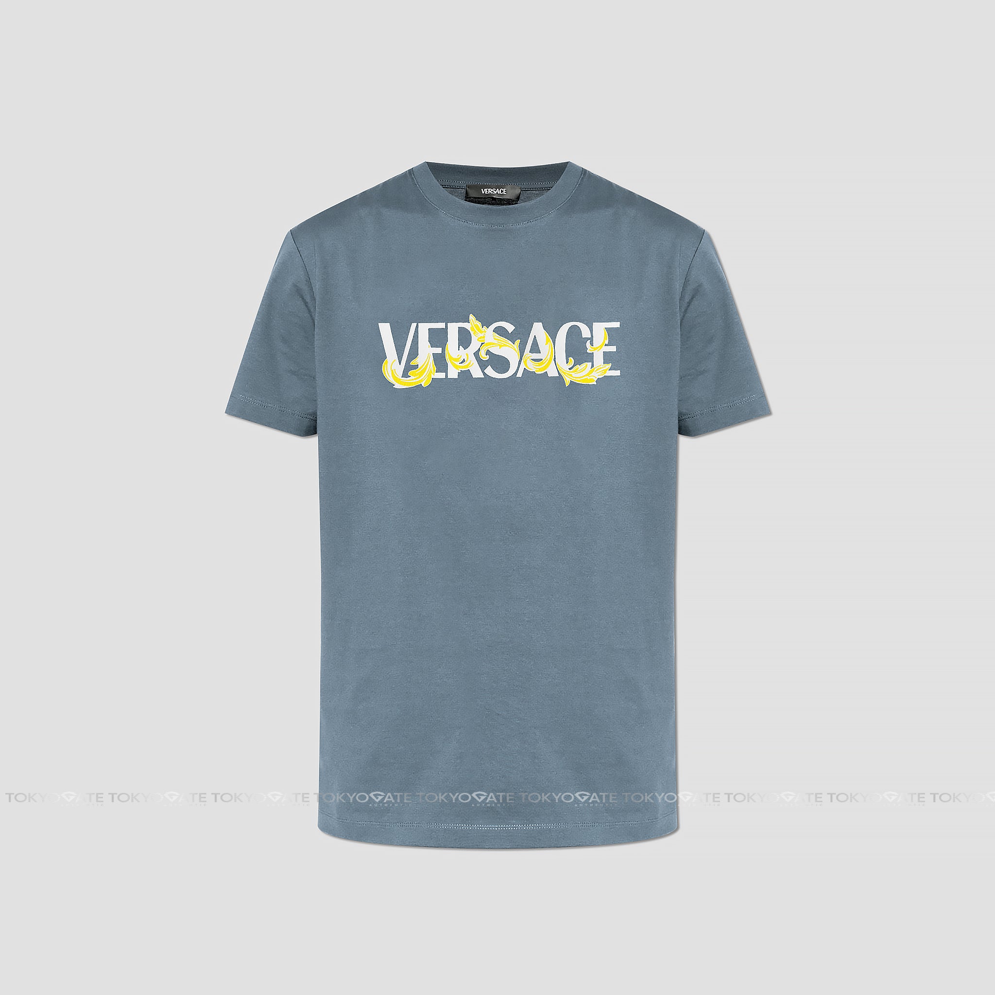Áo phông Versace 1014427 1A16040 In Light Blue Regular Fit