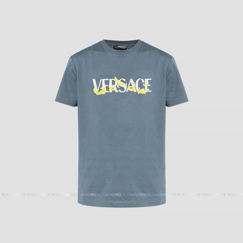 Áo phông Versace 1014427 1A16040 In Light Blue Regular Fit