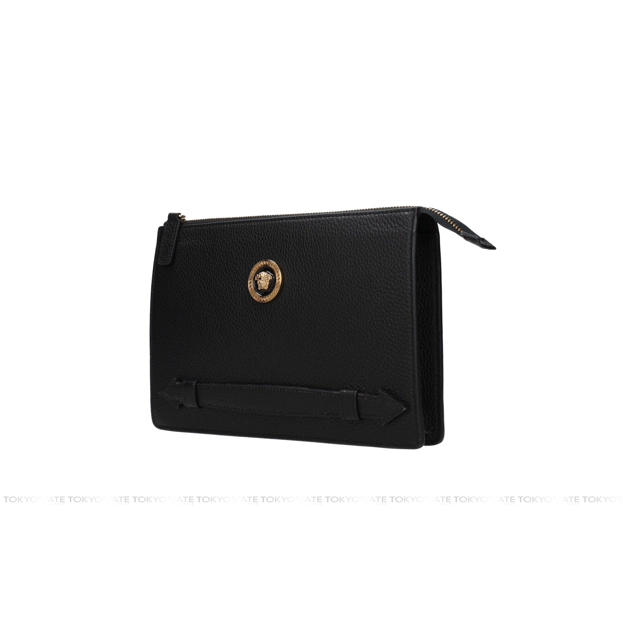 Clutch Versace 1013365 1A02187 Pouch Grainy Calf Black
