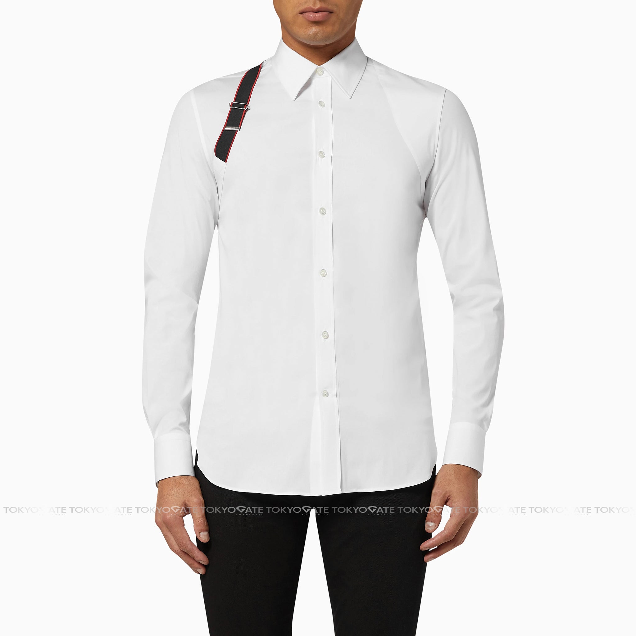 Áo sơ mi Alexander McQueen 615271 QRN44 White Slim Fit