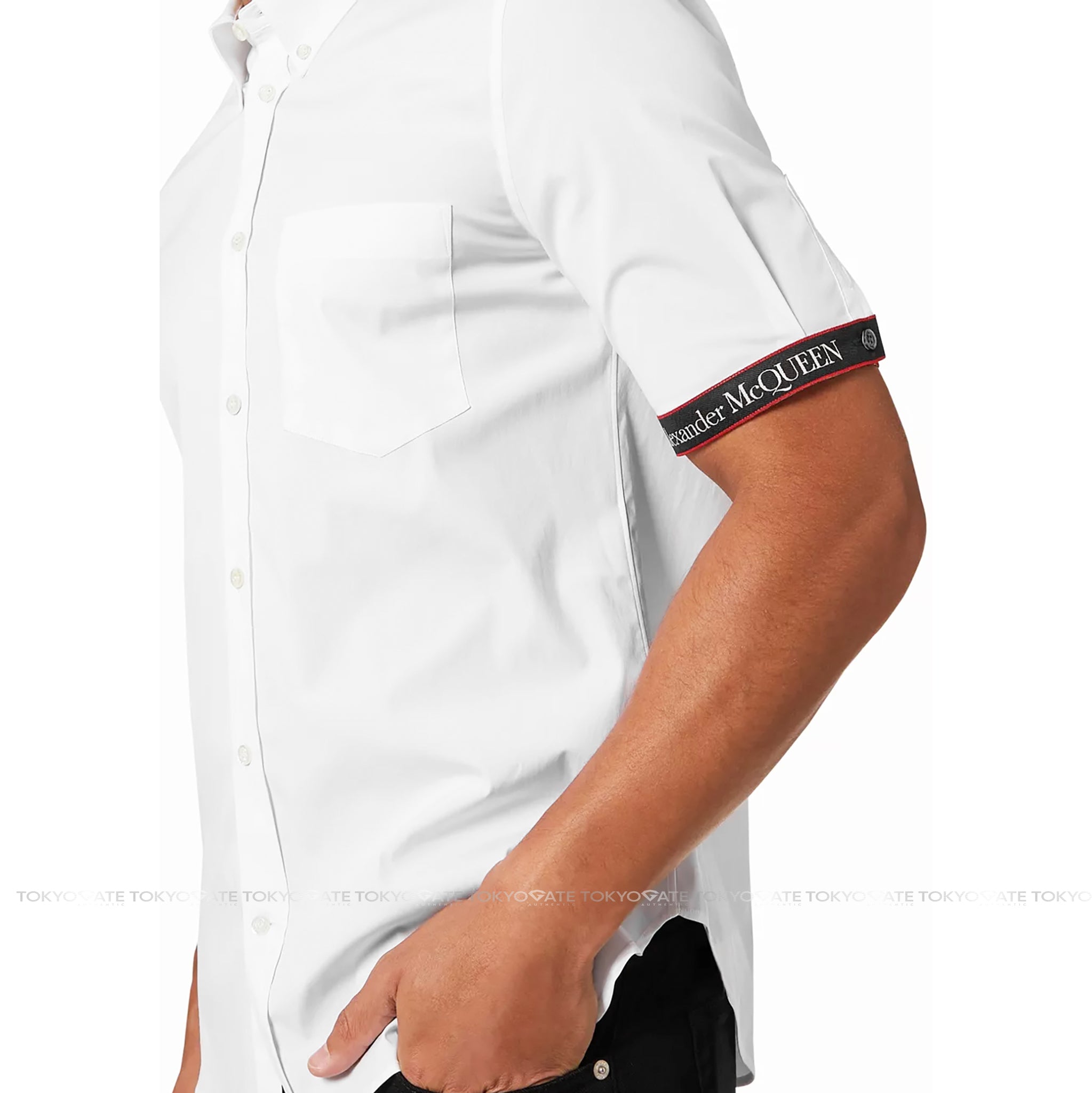 Áo sơ mi Alexander McQueen 685496 White Slim Fit