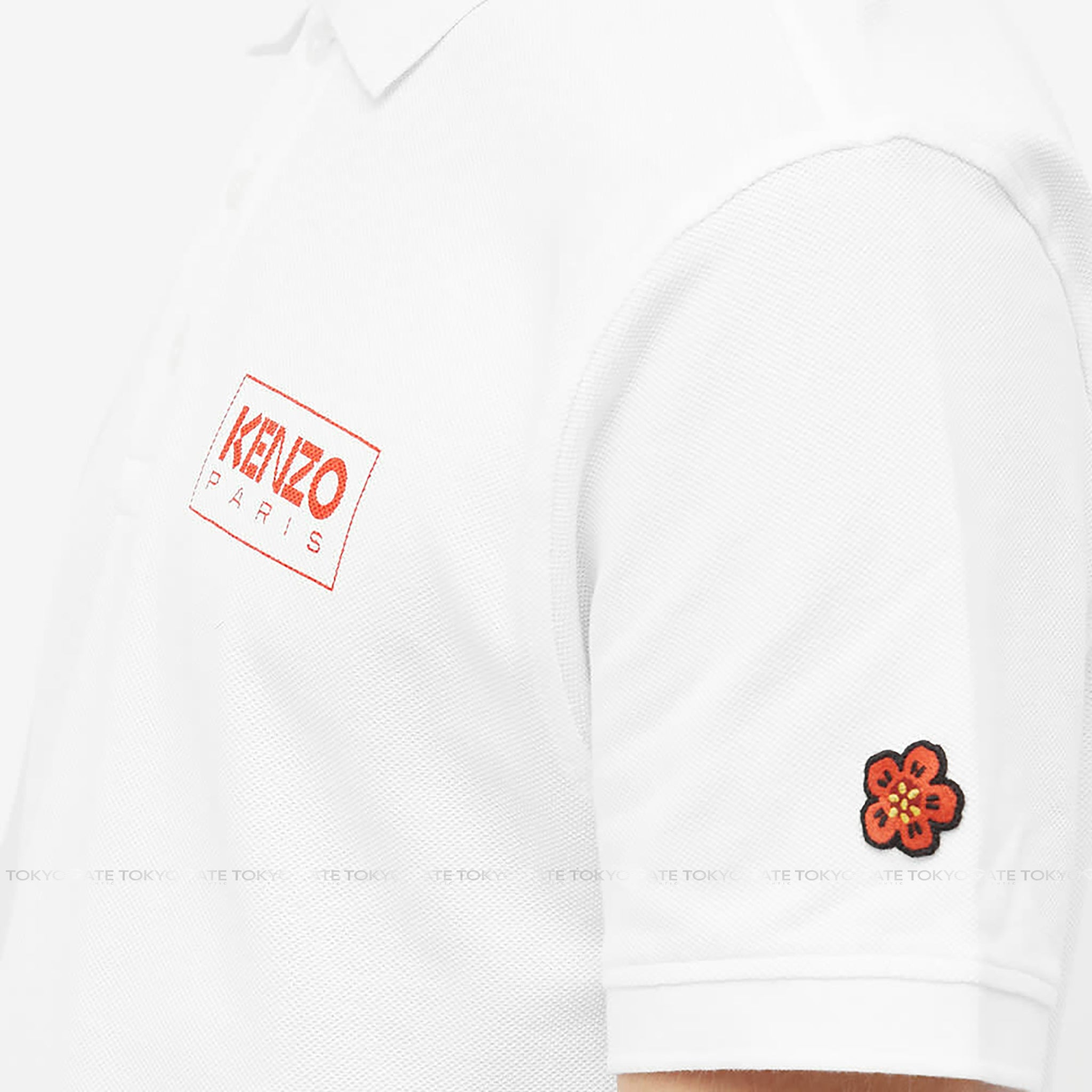 Áo Polo Kenzo PFC65PO0034PU White Regular Fit