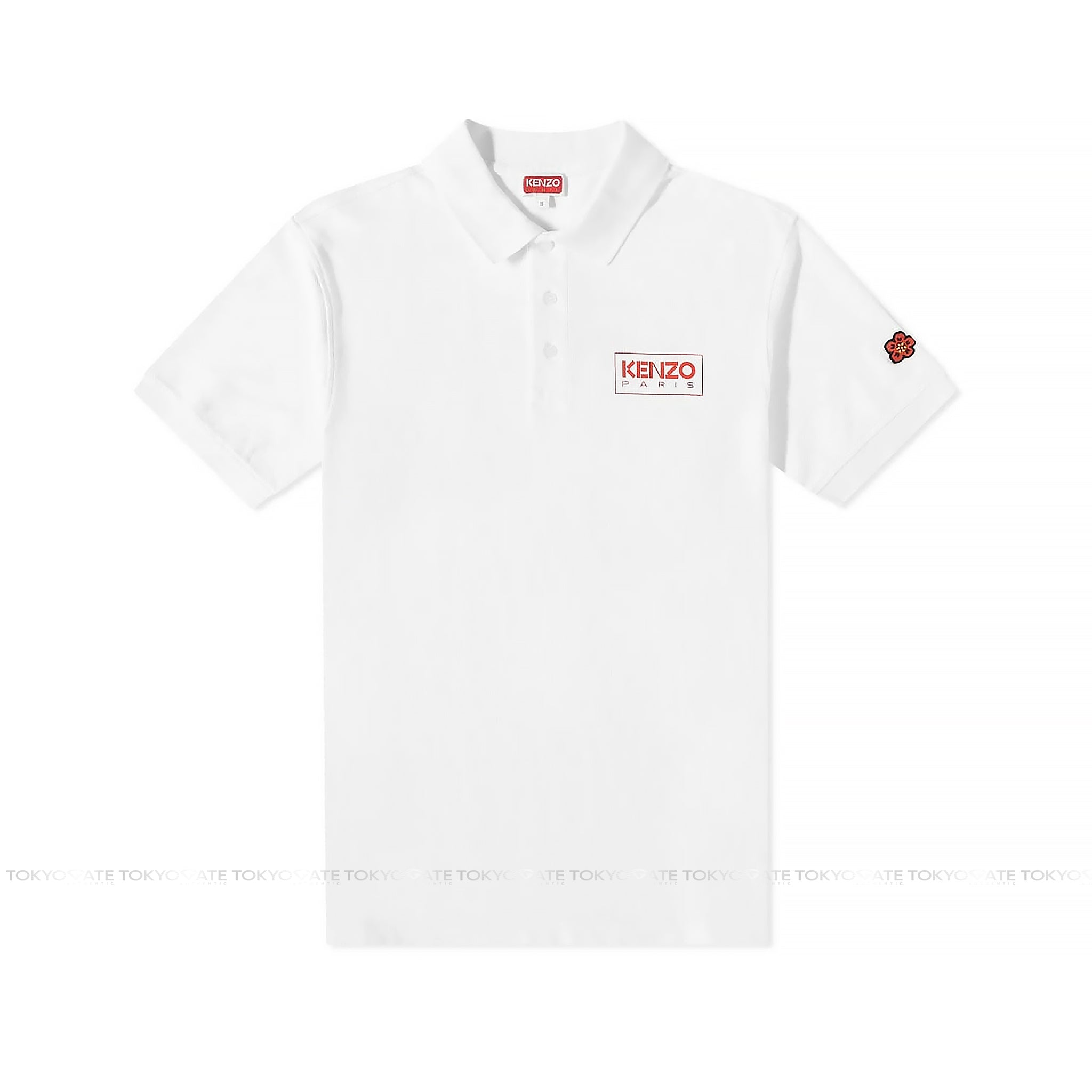 Áo Polo Kenzo PFC65PO0034PU White Regular Fit