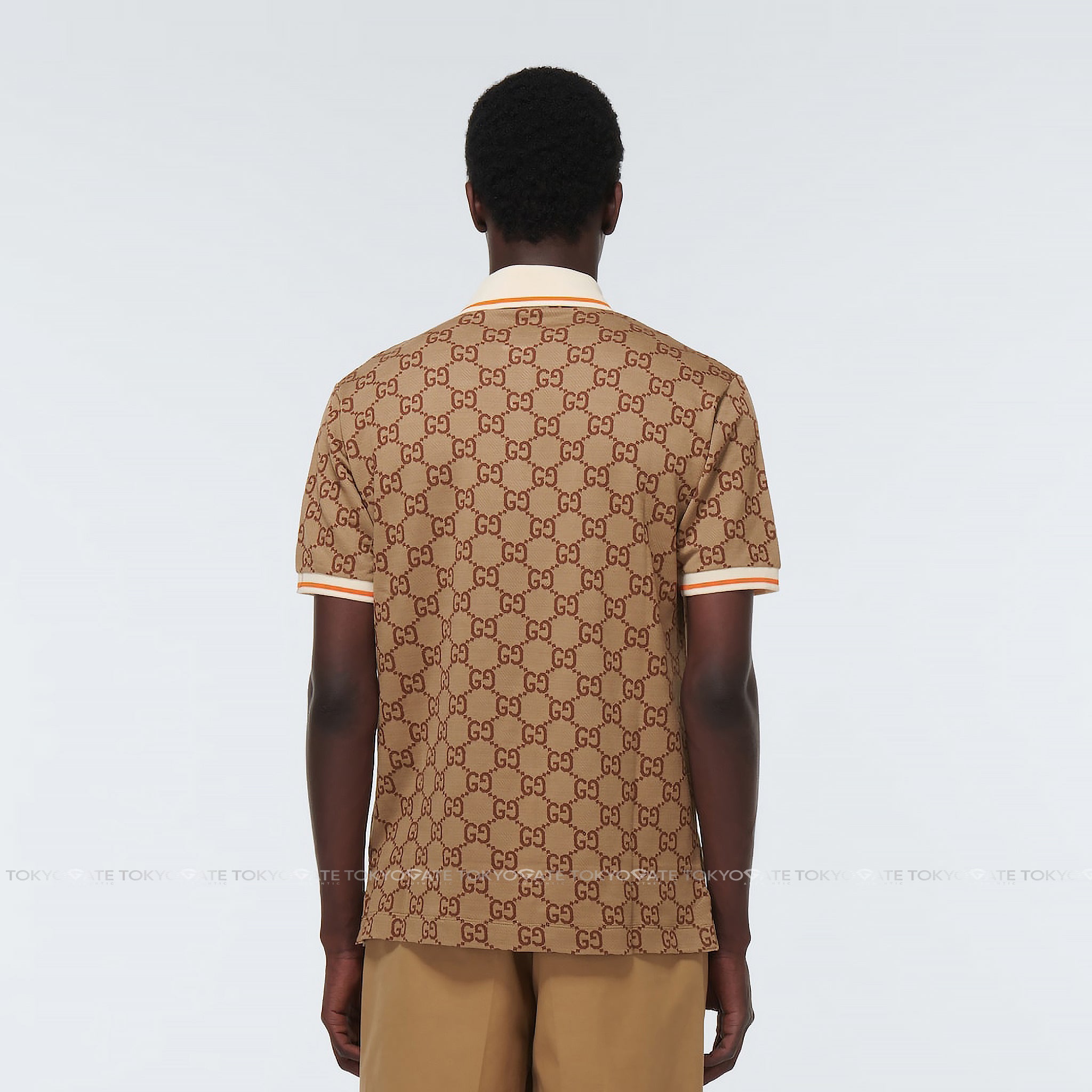 Áo polo Gucci 742384 XJFGU 2270 Cotton Silk Beige Regular Fit