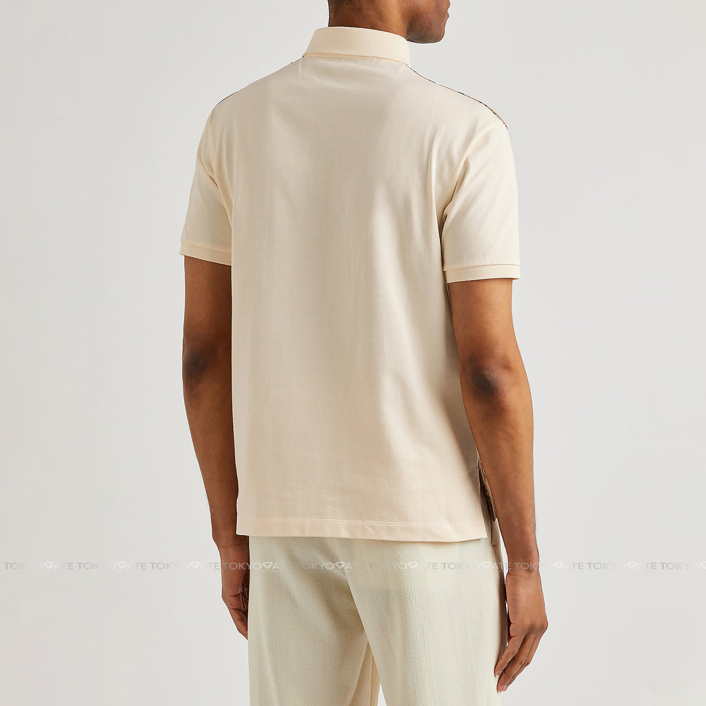 Áo polo Gucci 682015 XJD1F 2270 Jumbo GG Jacquard Áo polo Beige Regular Fit