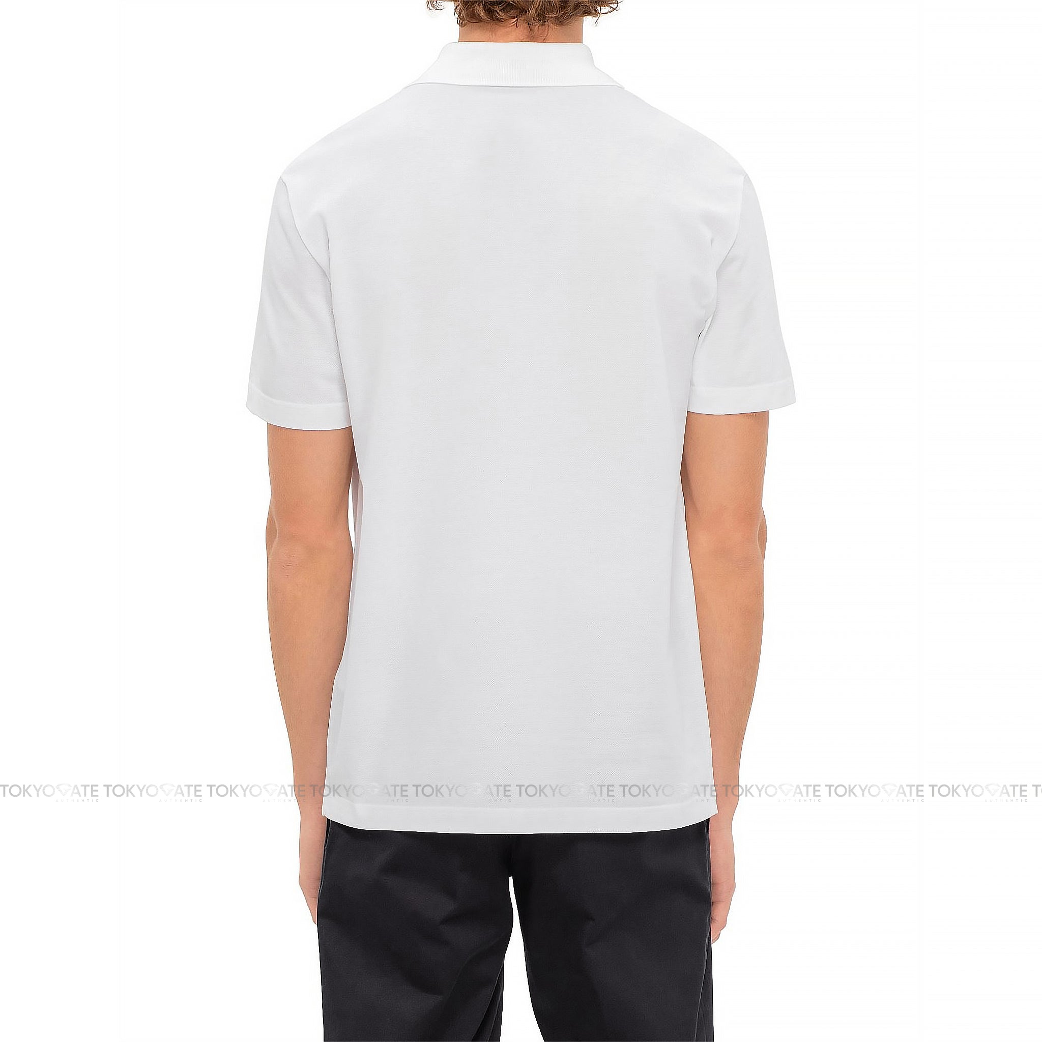 Áo polo Versace 1008492 1A06071 Medusa Logo Embroidered White Regular Fit