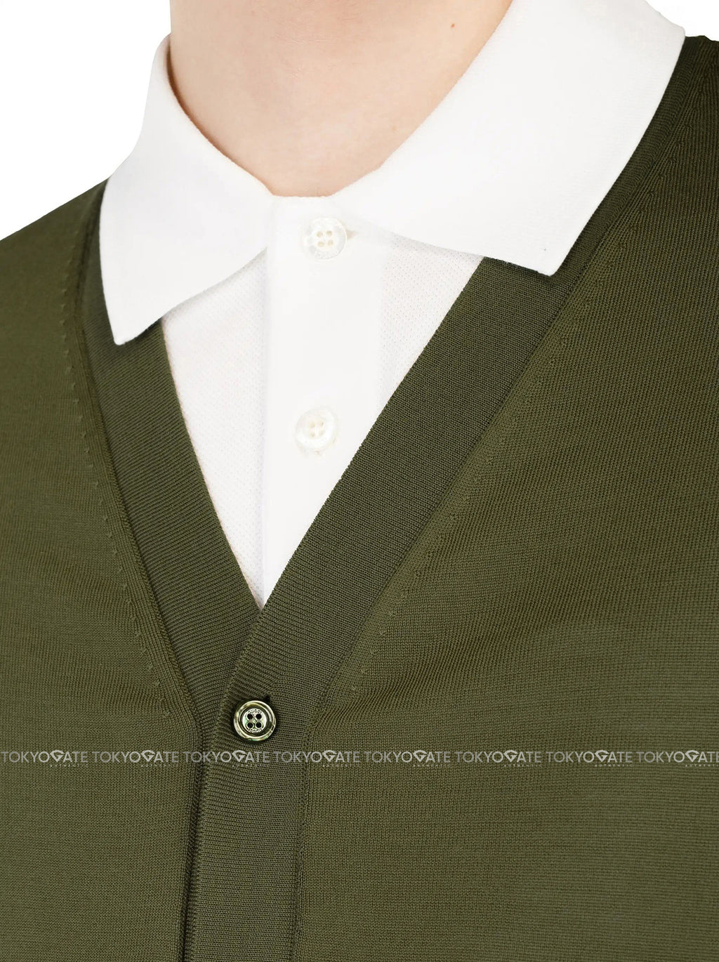 Áo khoác cardigan Gucci 822599 XKEP1 Inlay Logo Dark Green