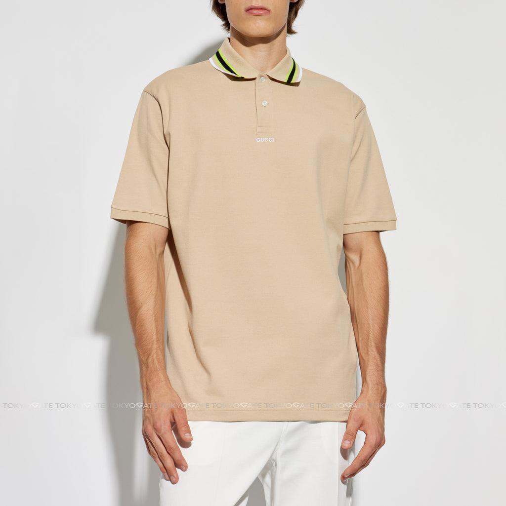 Áo polo Gucci 788024 XJGJY 2219 Beige Regular Fit
