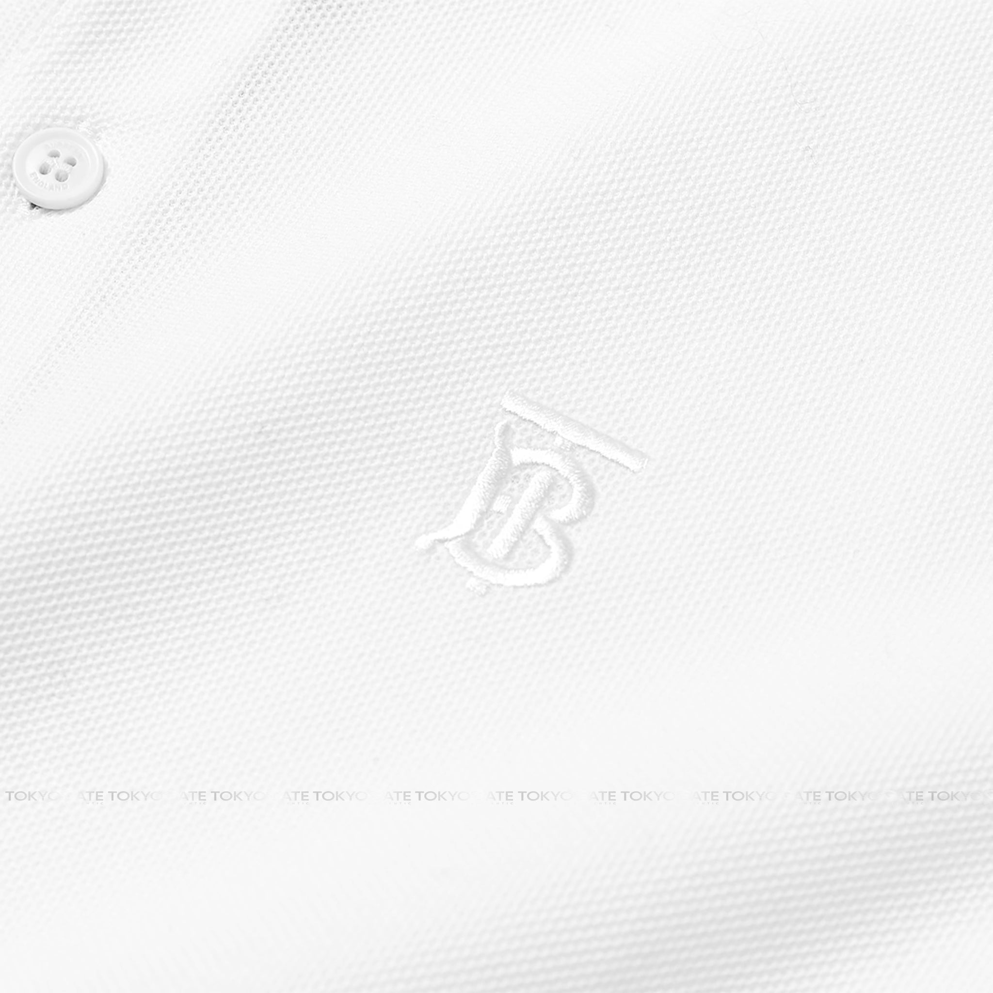 Áo polo Burberry 8014005 Eddie TB White Slim Fit