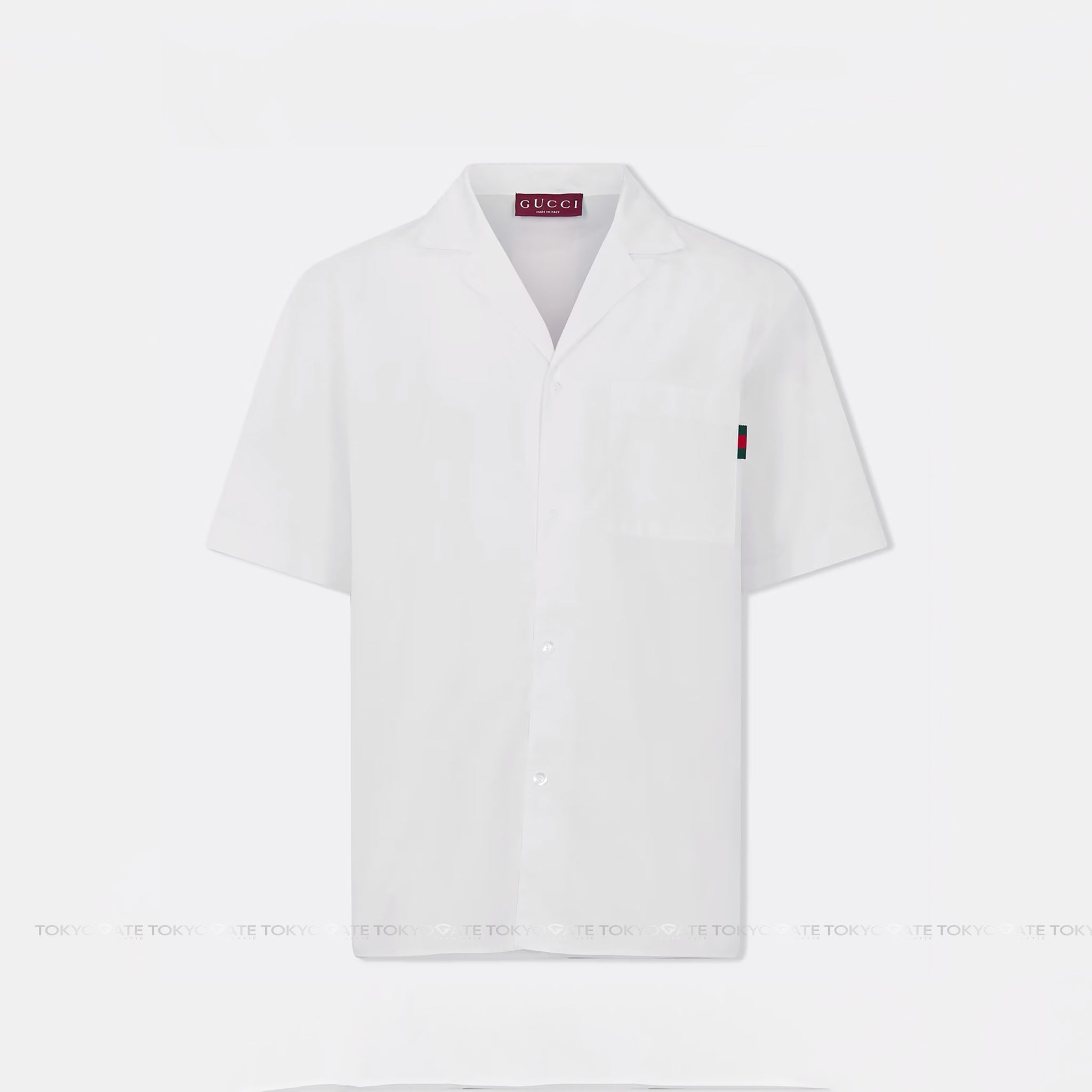 Áo sơ mi Gucci 334749 Web Stripe Short Sleeved Shirt Relaxed Fit