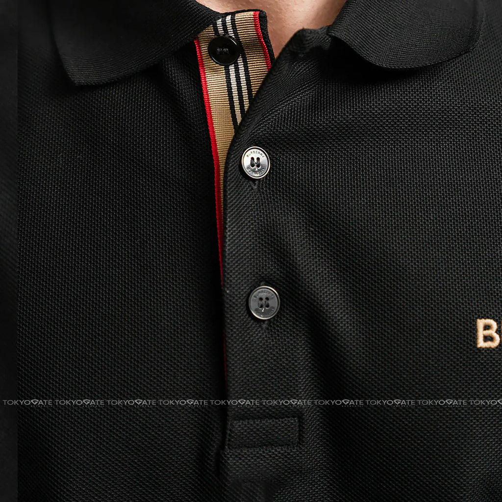 Áo polo Burberry 8084436 Hartford BBY Black Slim Fit