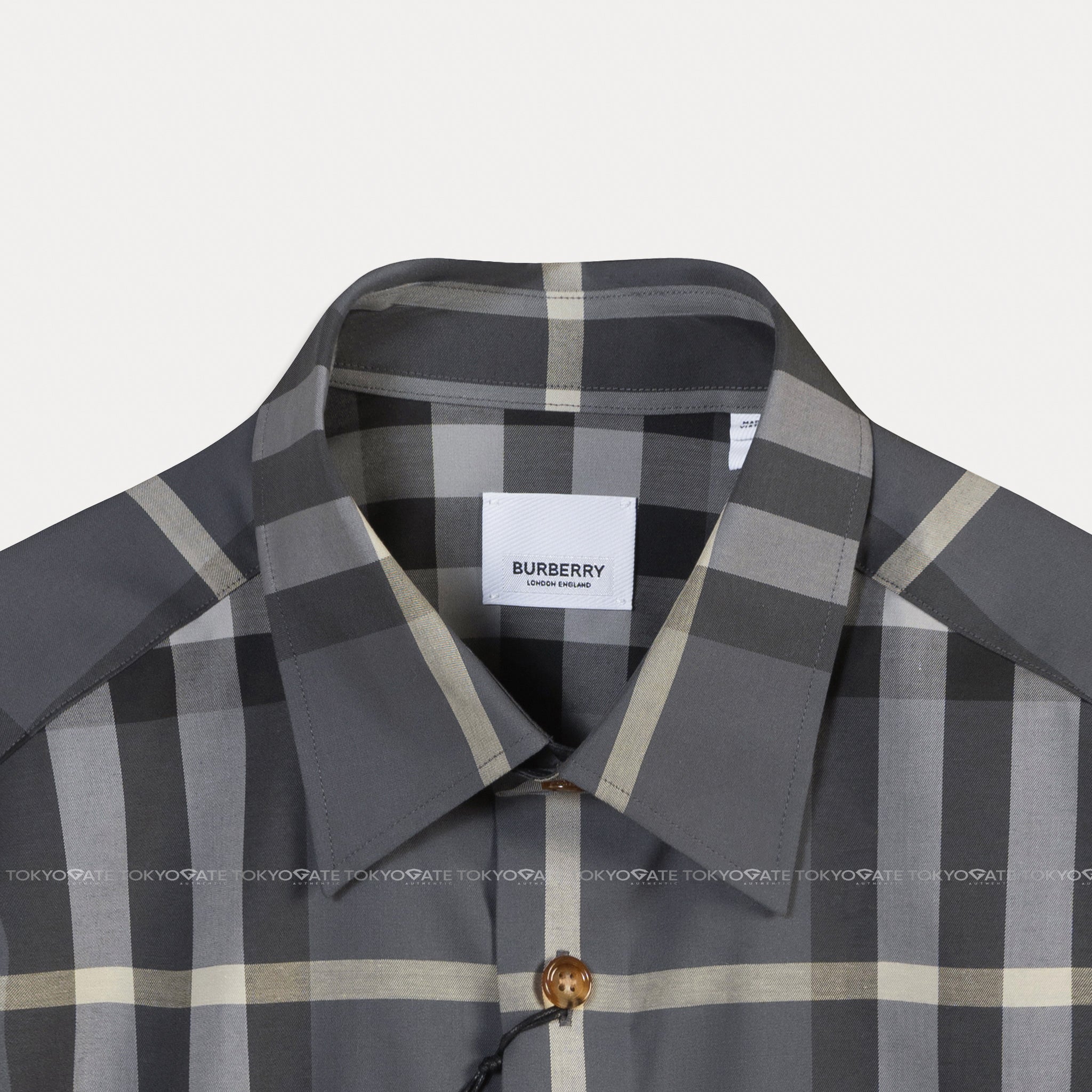 Áo sơ mi Burberry 8092915 Claverdon Seal Grey Slim Fit