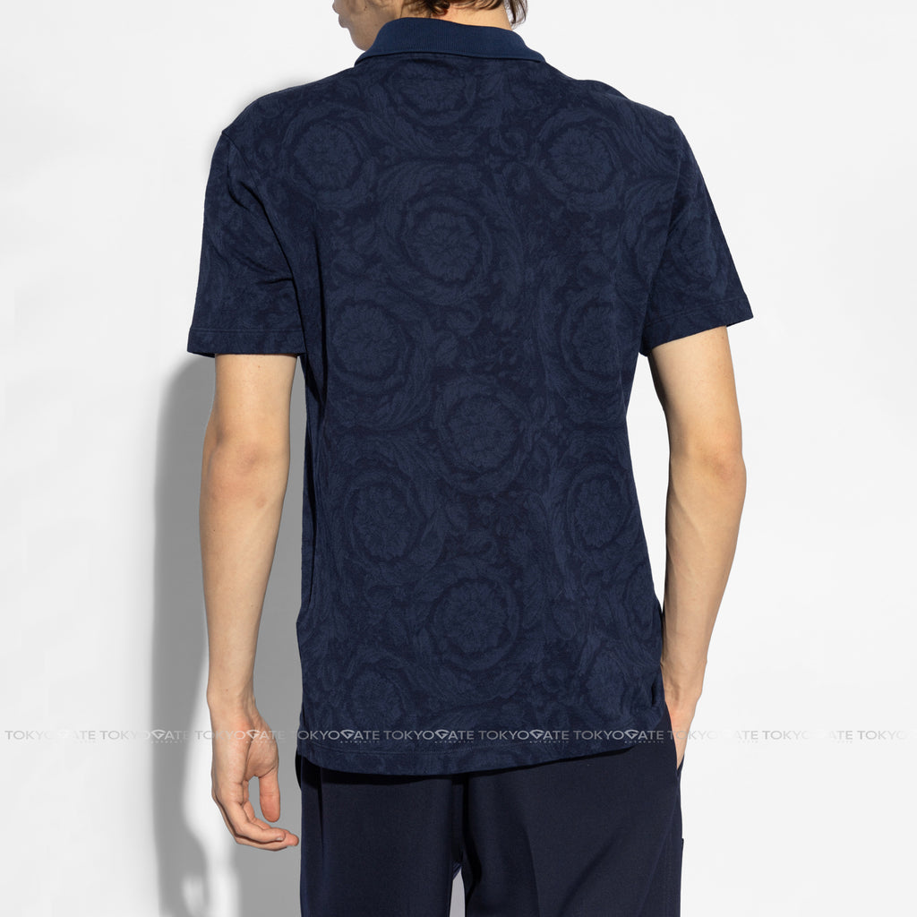 Áo polo Versace 1013906 1A09776 Barocco Jacquard Pique Polo