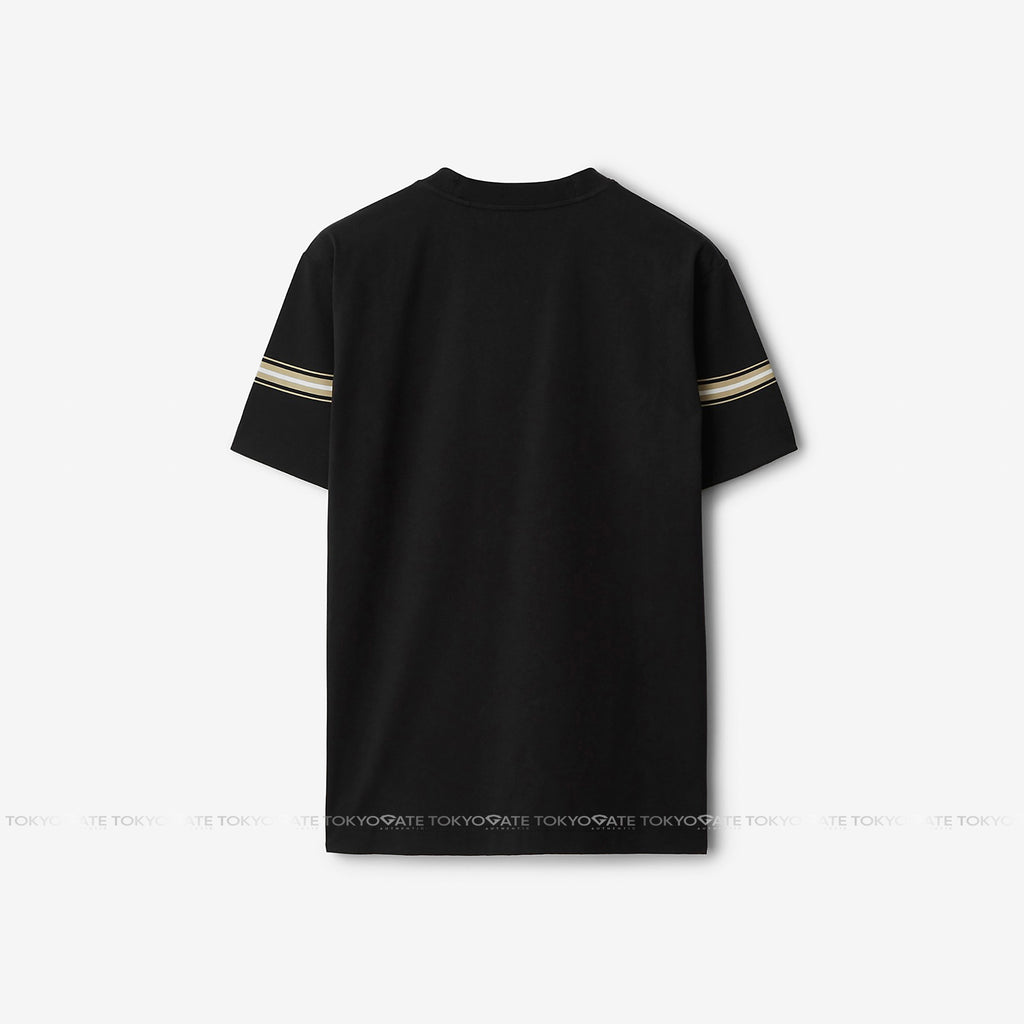 Áo phông Burberry 8091026 Striped Cotton T-Shirt Black Regular Fit