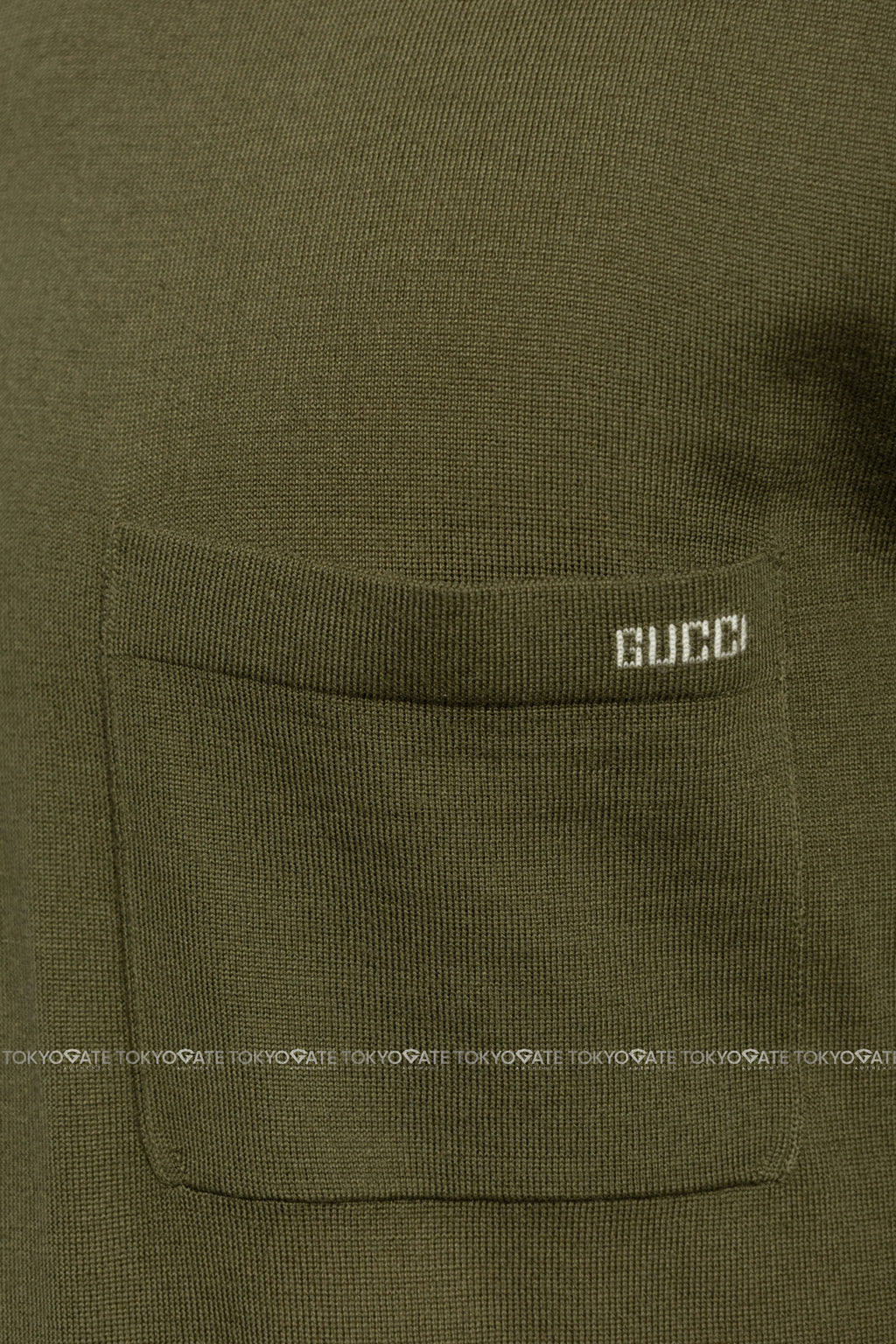 Áo len Gucci 824126 XKER2 3051 Fine Wool Knit Top Dark Green