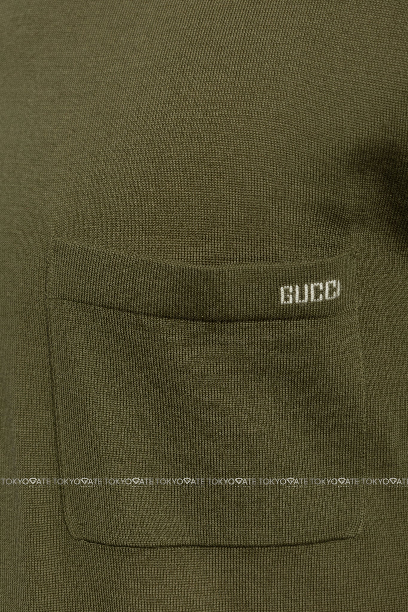Áo len Gucci 824126 XKER2 3051 Fine Wool Knit Top Dark Green