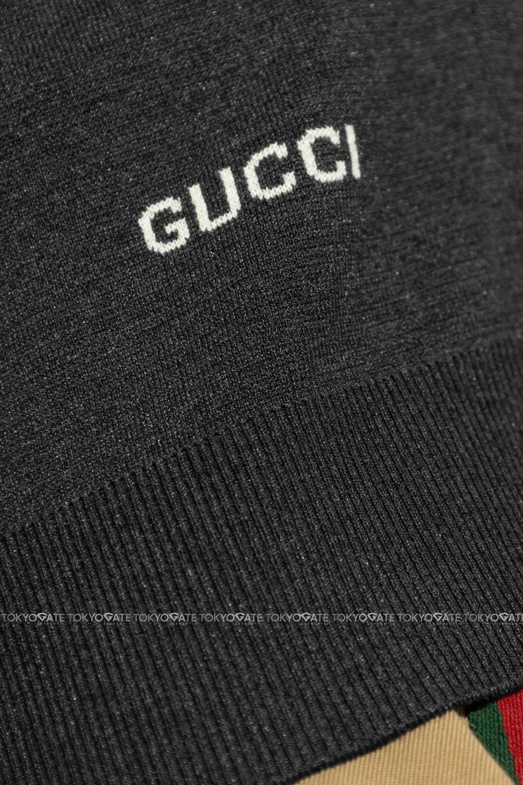 Áo len Gucci 819421 XKD2A 1423 Silk Cotton Jumper Dark Grey