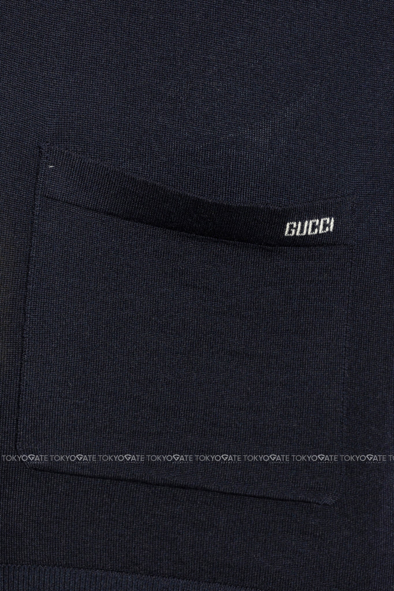 Áo khoác cardigan Gucci 822599 XKEP1 4632 Inlay Logo Navy