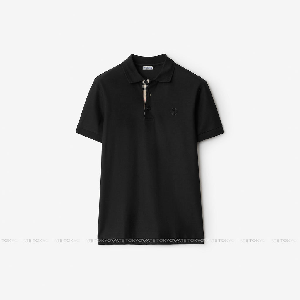 Áo polo Burberry 8055228 SS New Eddie TB Black Slim Fit