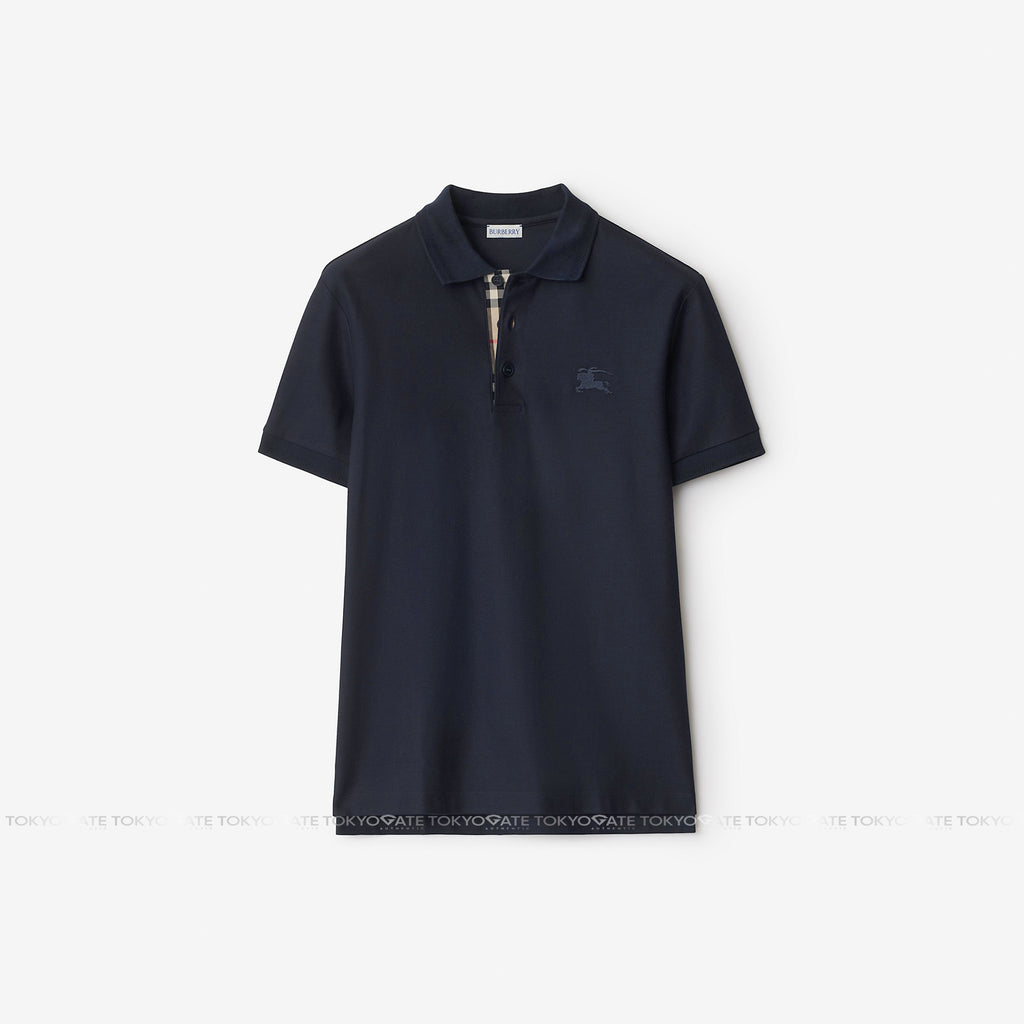 Áo polo Burberry 8099165 Eddie EKD Coal Blue Slim Fit