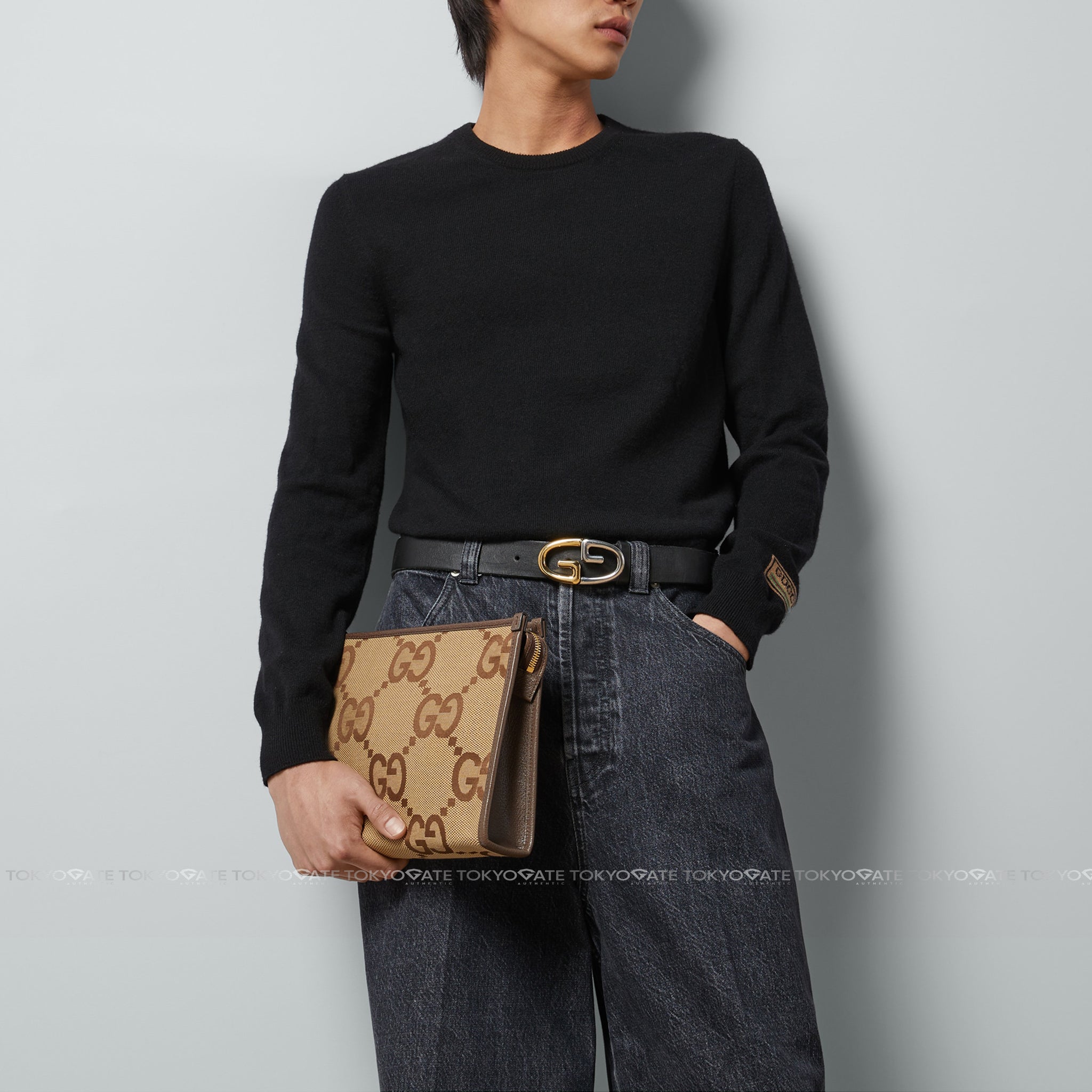 Clutch Gucci 699318 UKMBG 2572 Jumbo GG Pouch Camel