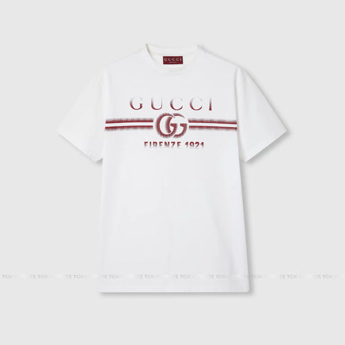 Áo phông Gucci 785345 XJGKJ 9541 Print Cotton Jersey White