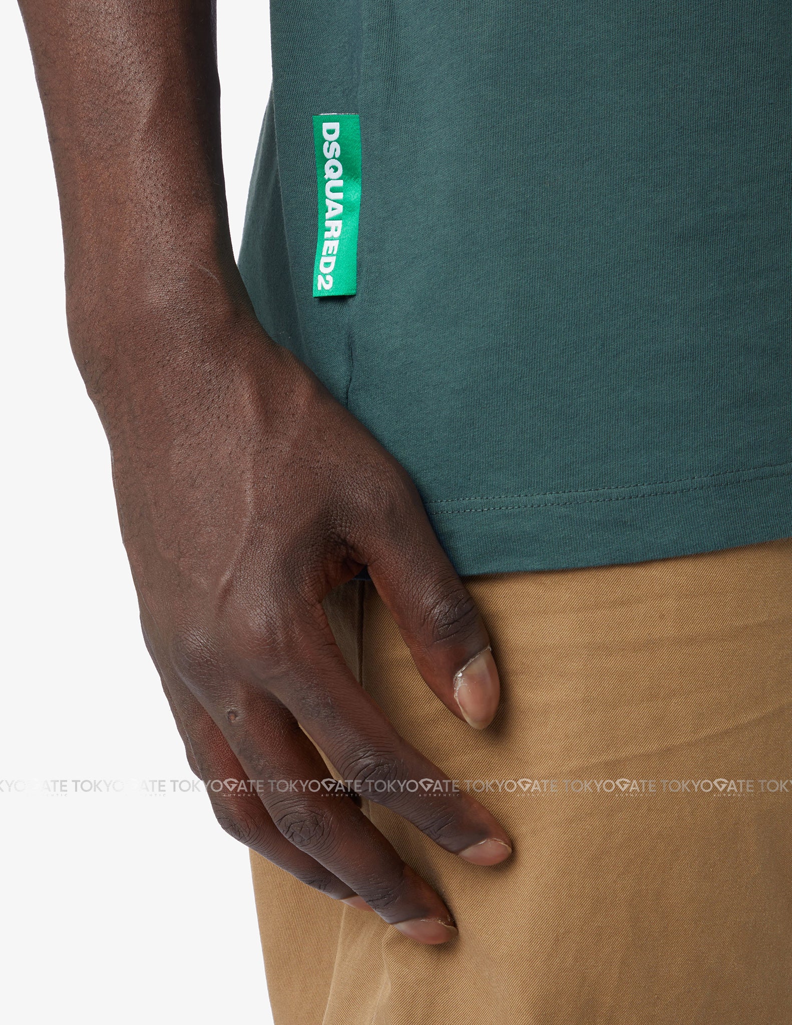 Áo phông Dsquared2 S78GD0064 800 Green Regular Fit