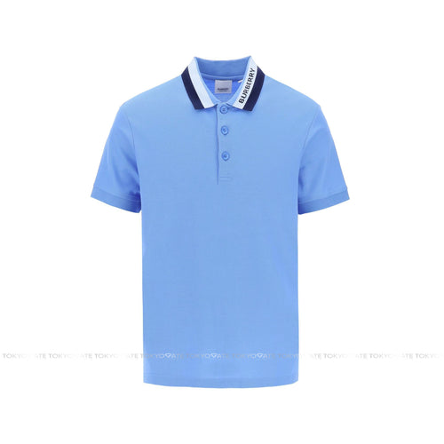 Áo polo Burberry 8070170 Edney Dusty Azure Slim Fit