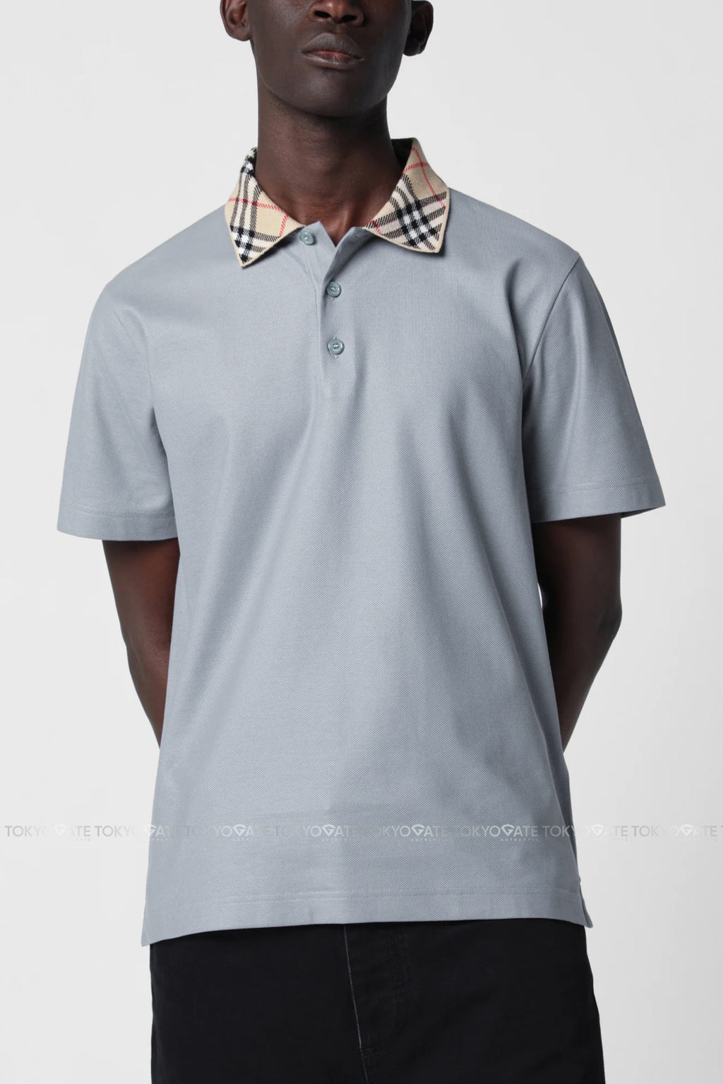 Áo polo Burberry 81269681 SP25 MW FOR Gale Grey Slim Fit