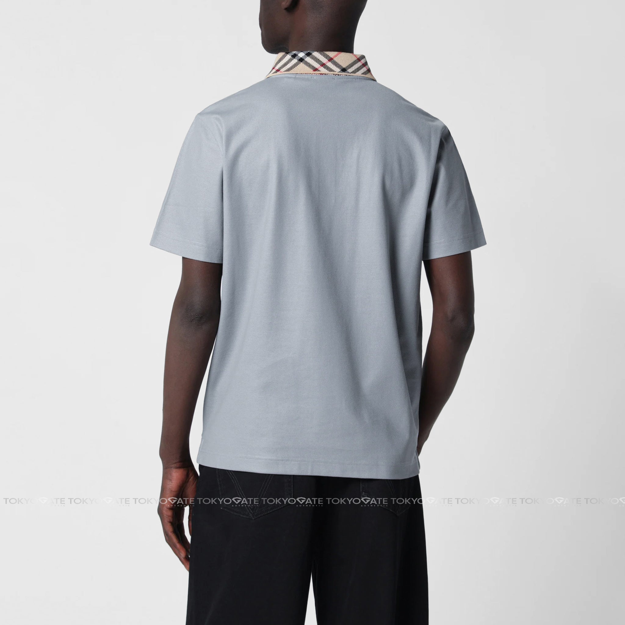 Áo polo Burberry SP25 MW FOR Gale Grey Slim Fit