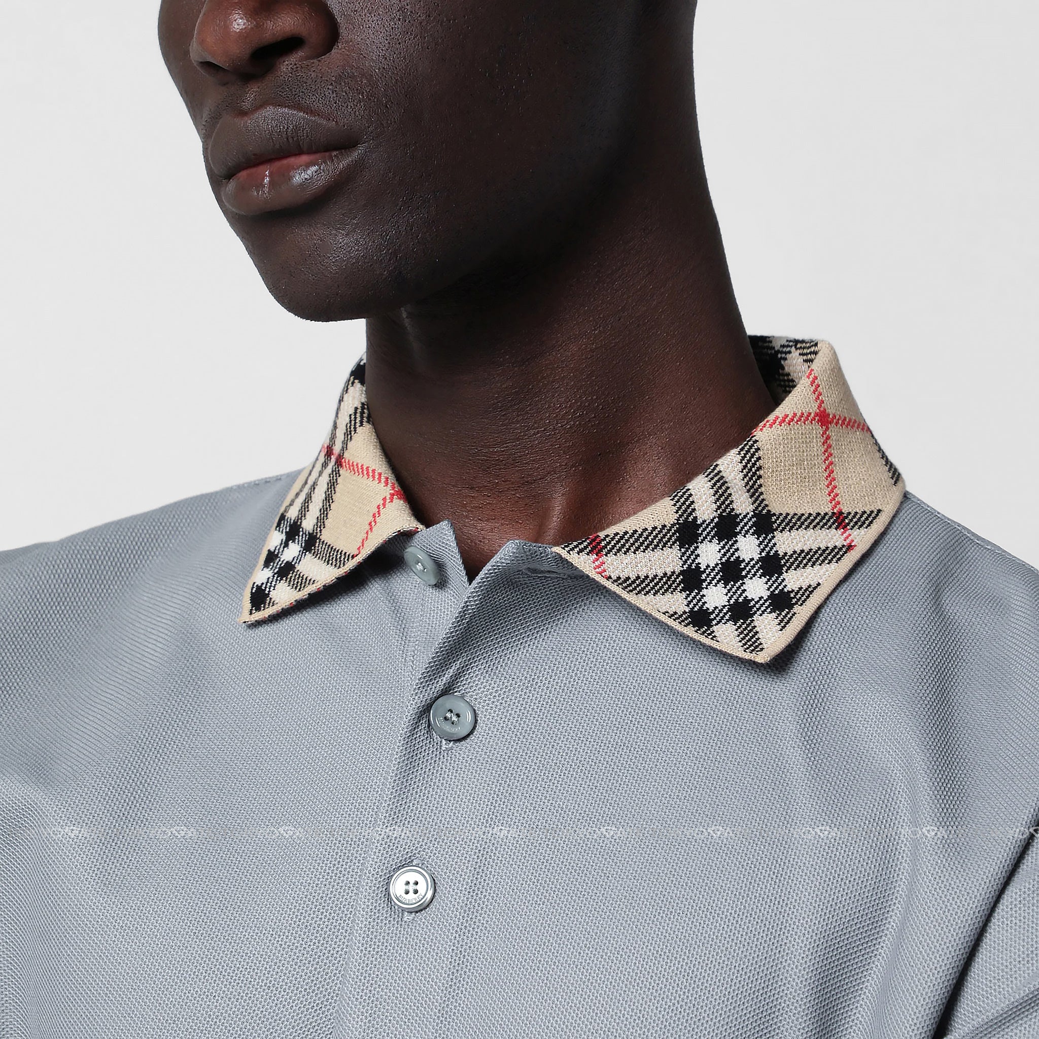 Áo polo Burberry SP25 MW FOR Gale Grey Slim Fit