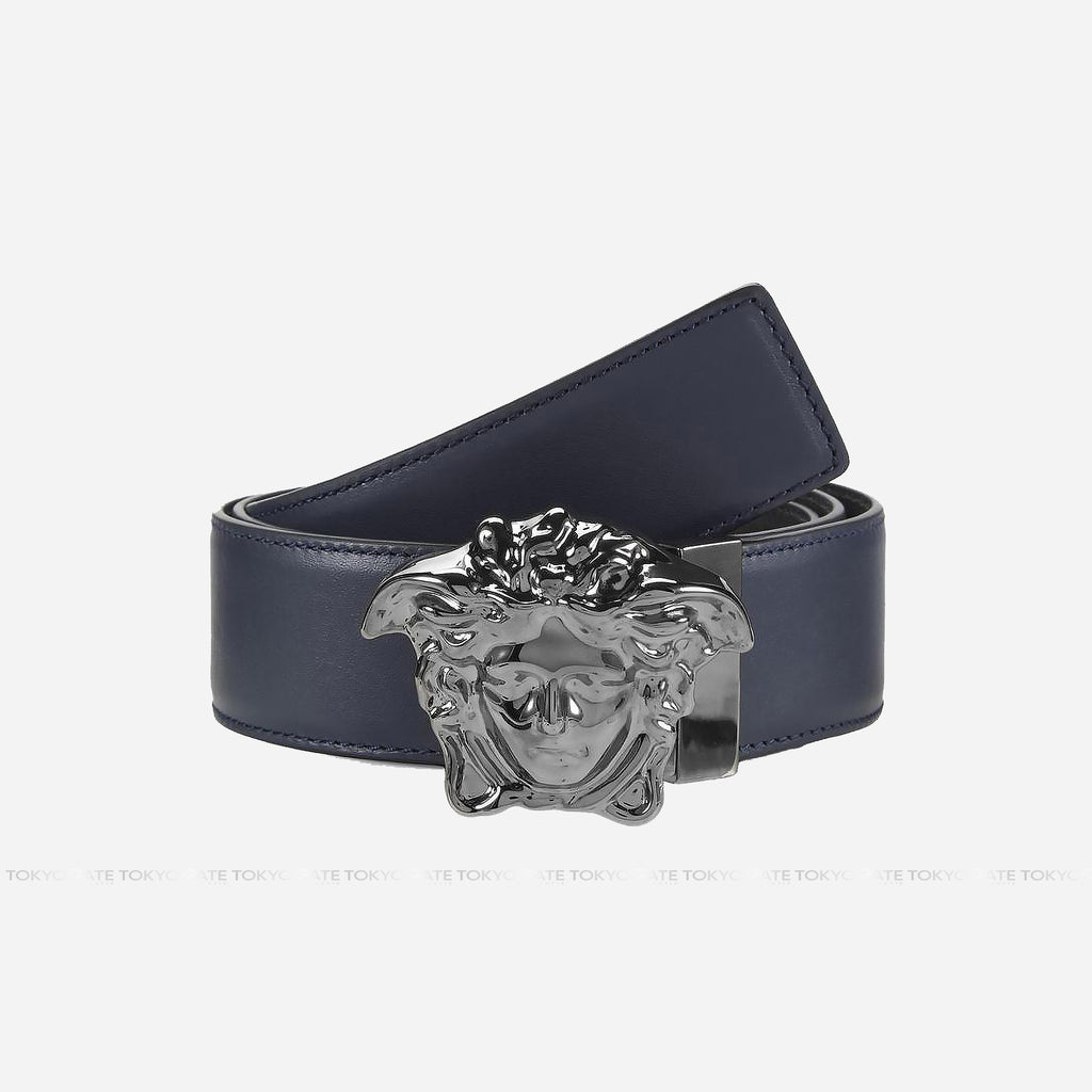 Dây lưng Versace 1010325 1A02150 Medusa Silver Navy