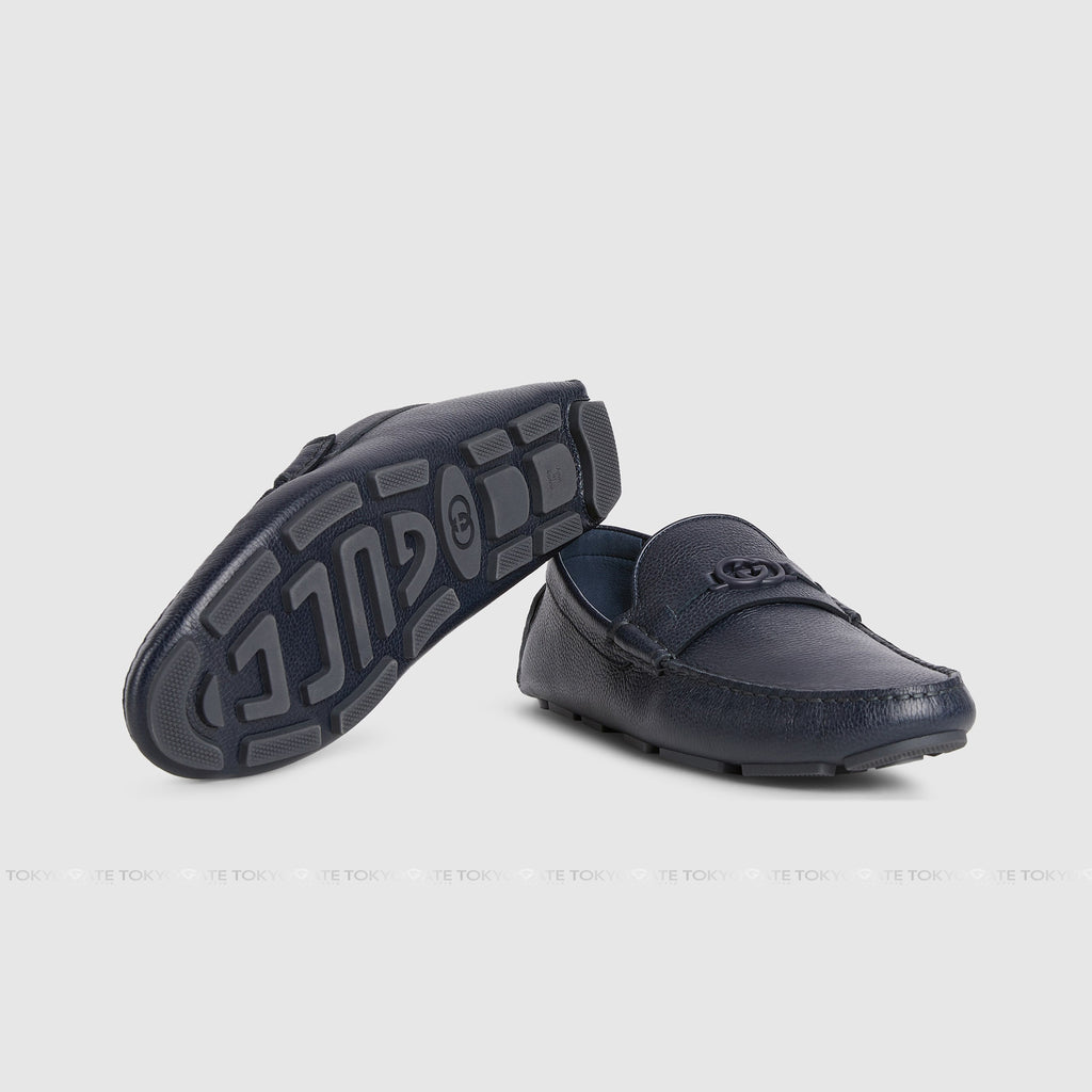 Giày Gucci 820658 AAEFR 4009 Havel Driver Loafer Navy